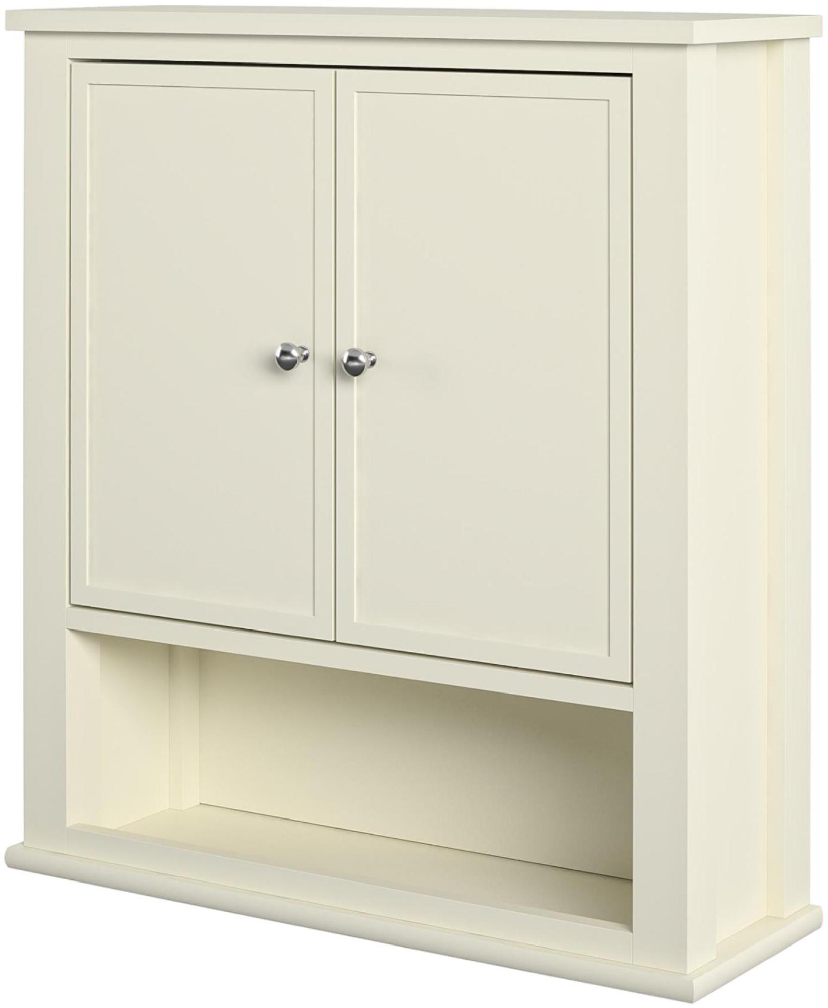 Product photograph of Alphason Franklin 2 Door Wall Cabinet In White - 7557013comuk from Choice Furniture Superstore.