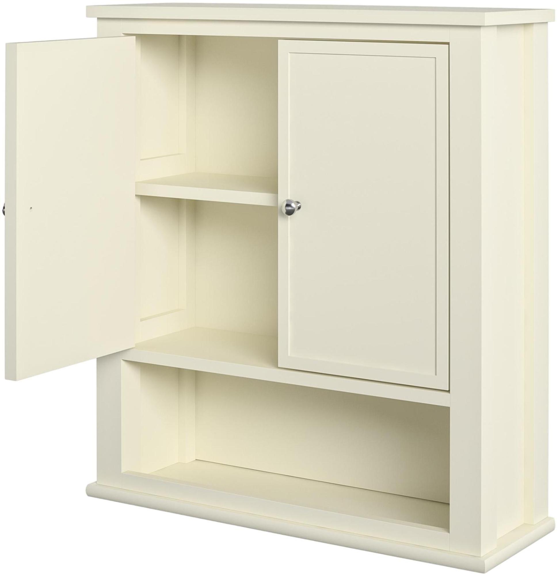 Product photograph of Alphason Franklin 2 Door Wall Cabinet In White - 7557013comuk from Choice Furniture Superstore.