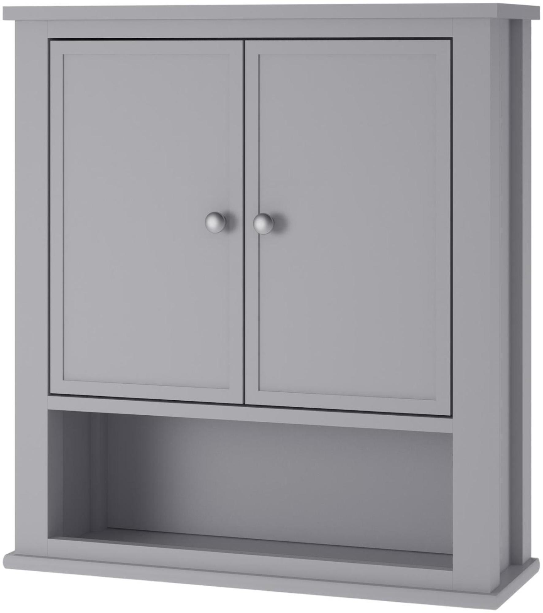 Product photograph of Alphason Franklin 2 Door Wall Cabinet In Grey - 7557815comuk from Choice Furniture Superstore.