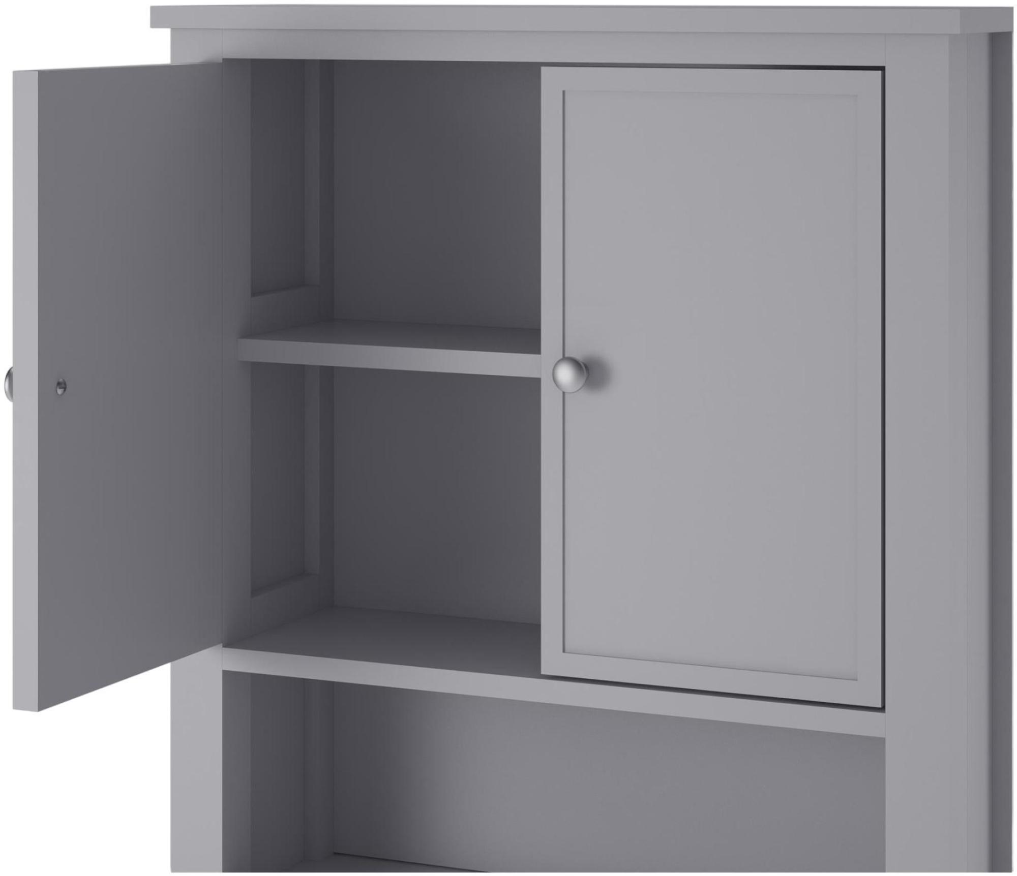 Product photograph of Alphason Franklin 2 Door Wall Cabinet In Grey - 7557815comuk from Choice Furniture Superstore.