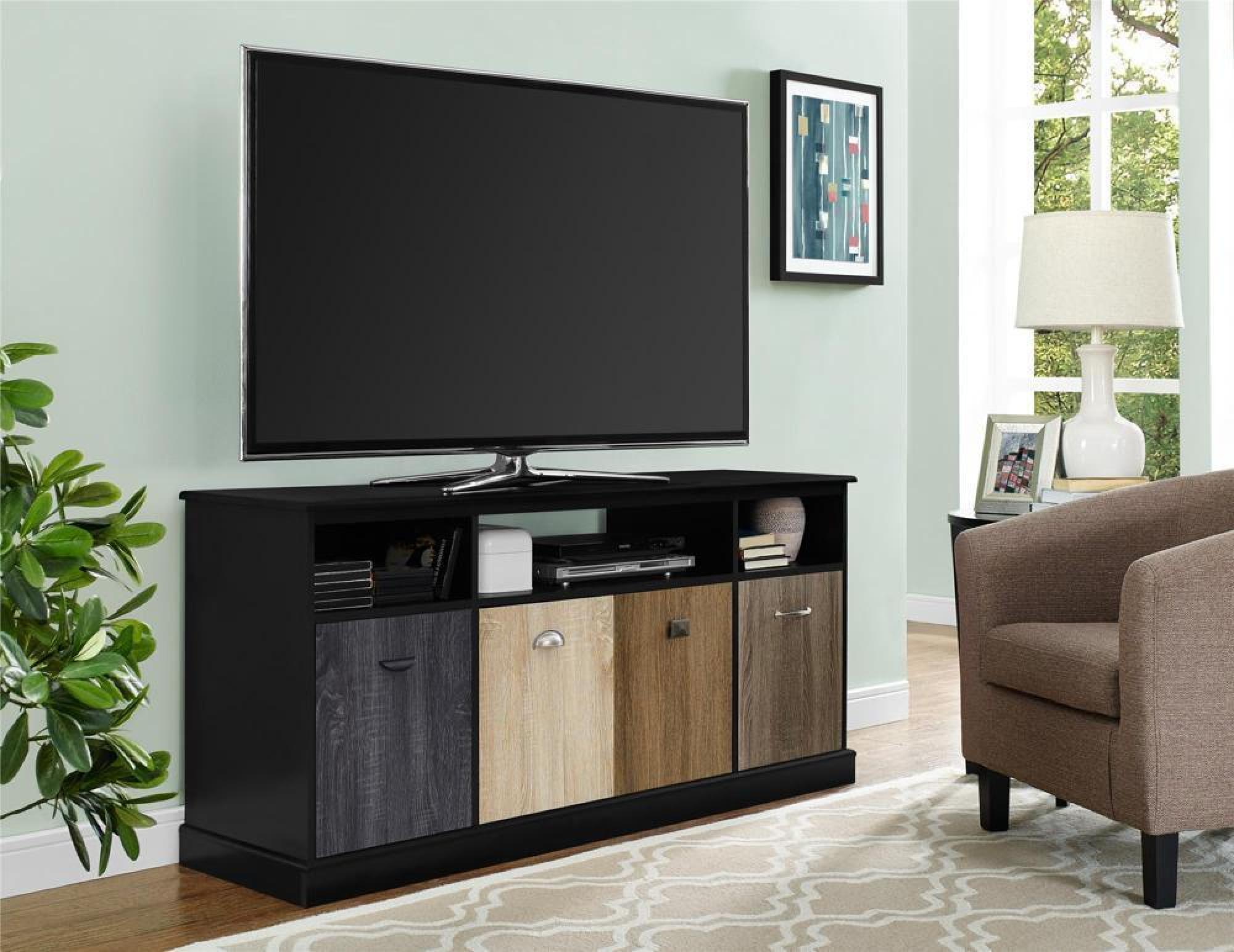 Product photograph of Dorel Home Mercer Black Tv Console For Screen Upto 60in - 1769196pcomuk from Choice Furniture Superstore.