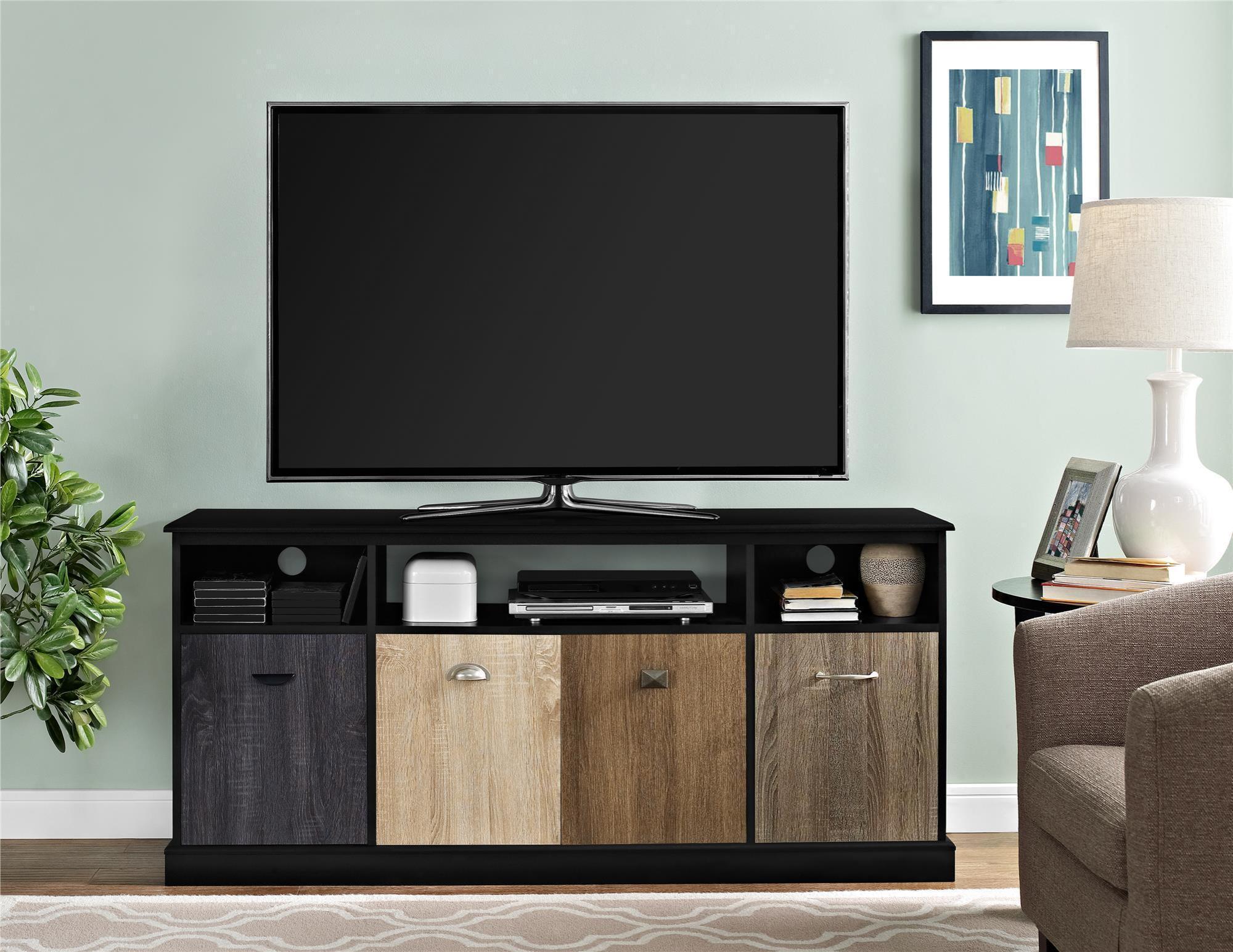 Product photograph of Dorel Home Mercer Black Tv Console For Screen Upto 60in - 1769196pcomuk from Choice Furniture Superstore.