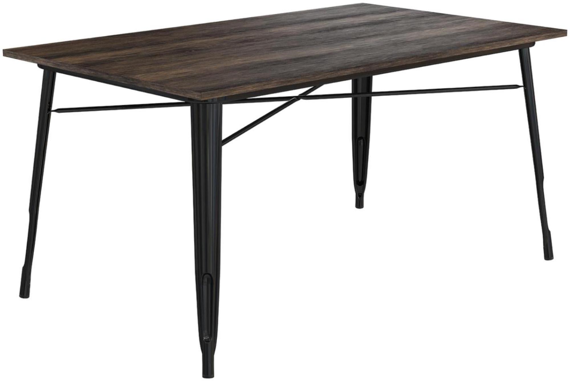 Product photograph of Alphason Elmwood Fusion Black Rectangular Dining Table - 4 Seater from Choice Furniture Superstore.