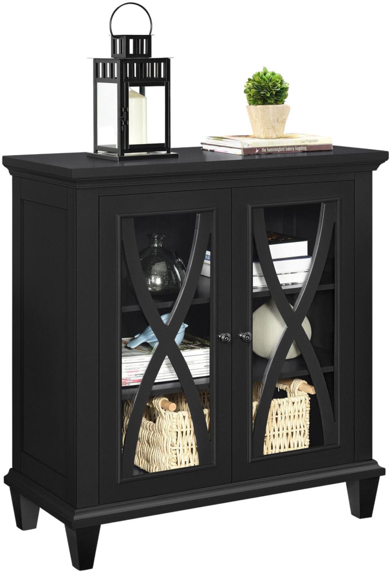 Product photograph of Alphason Ellington Accent Cabinet In Black - 5042196comuk from Choice Furniture Superstore.