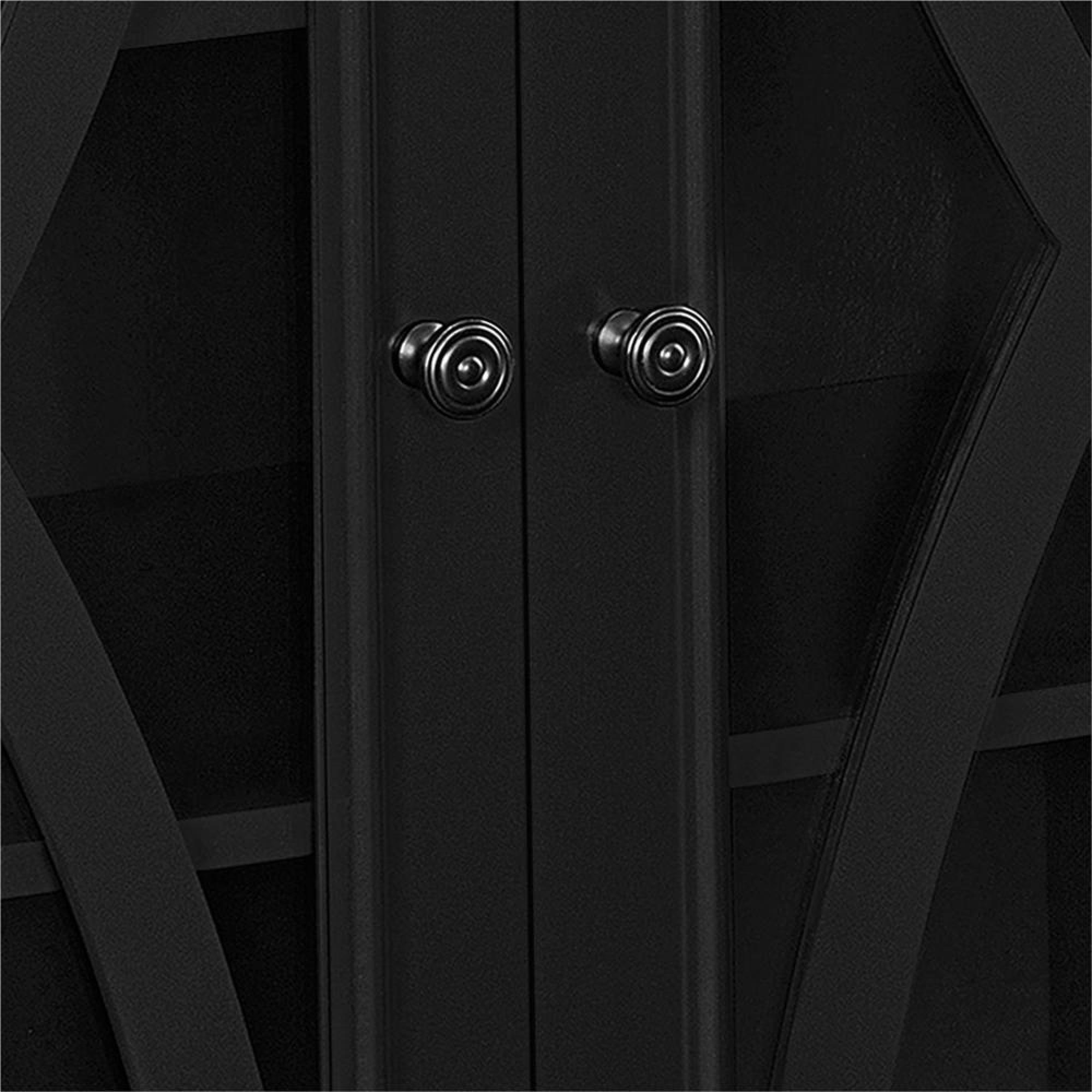 Product photograph of Alphason Ellington Accent Cabinet In Black - 5042196comuk from Choice Furniture Superstore.