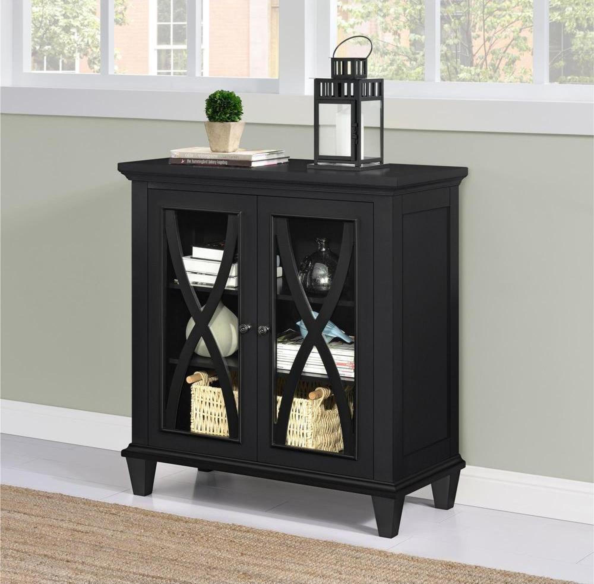 Product photograph of Alphason Ellington Accent Cabinet In Black - 5042196comuk from Choice Furniture Superstore.