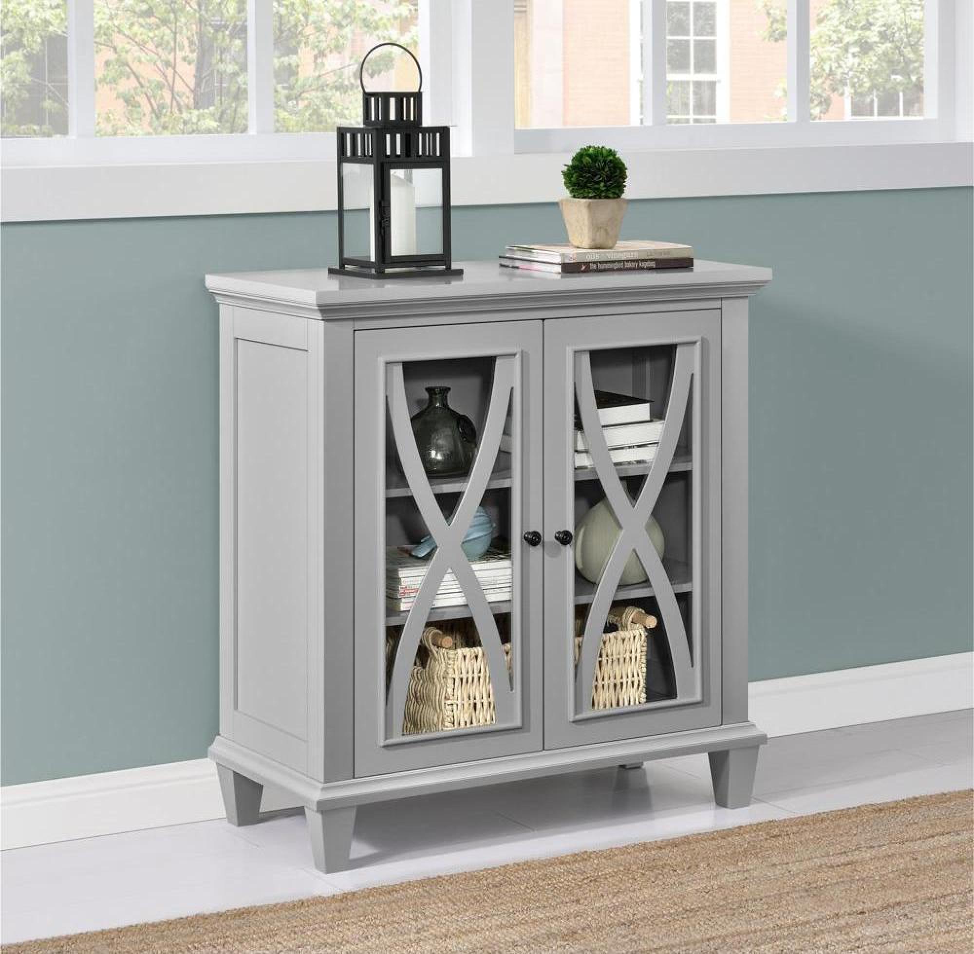 Product photograph of Alphason Ellington Accent Cabinet In Grey - 5042296comuk from Choice Furniture Superstore.