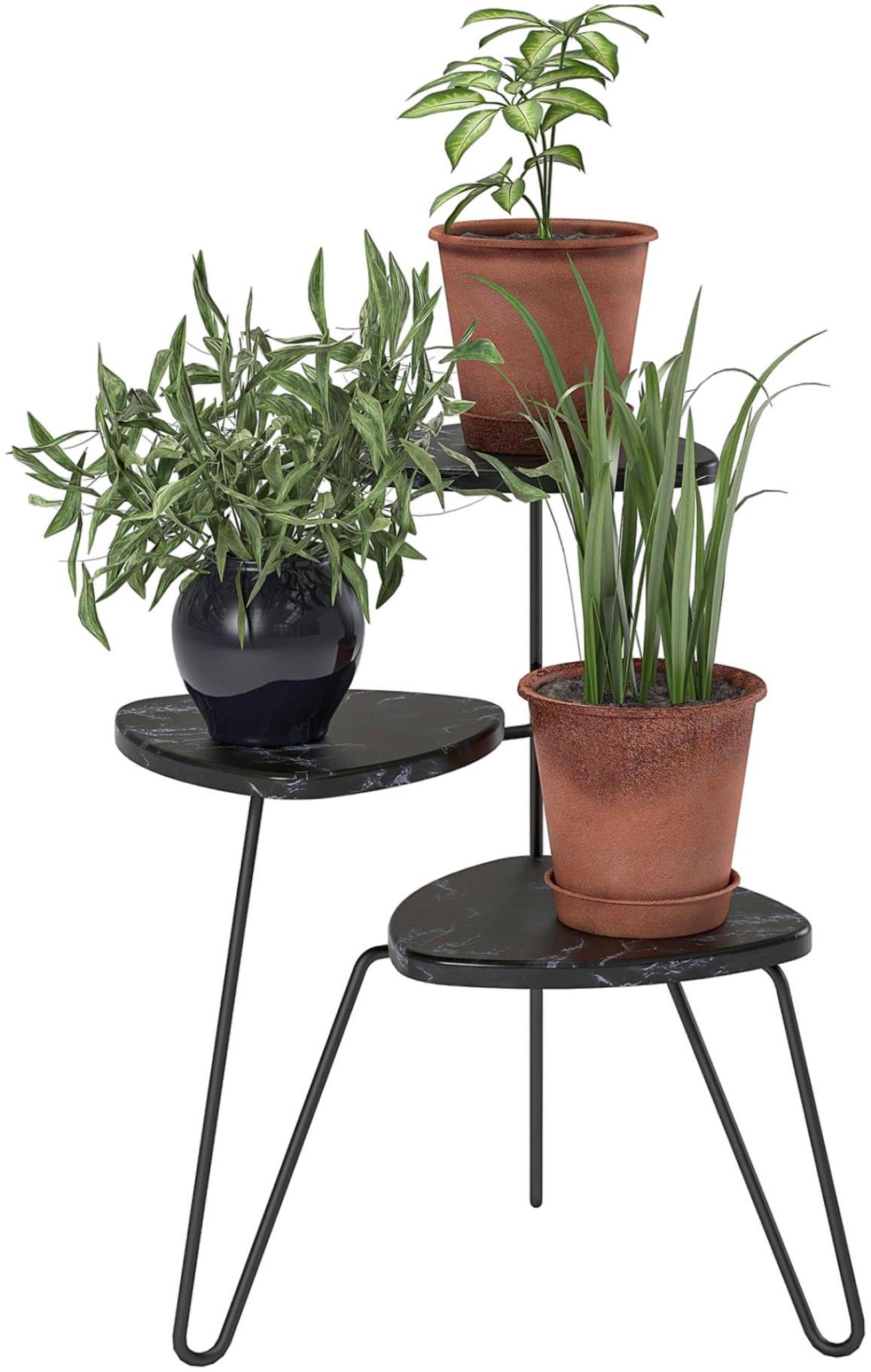 Product photograph of Alphason Novogratz Athena Black Marble Effect Plant Stand - 7029899comnuk from Choice Furniture Superstore.