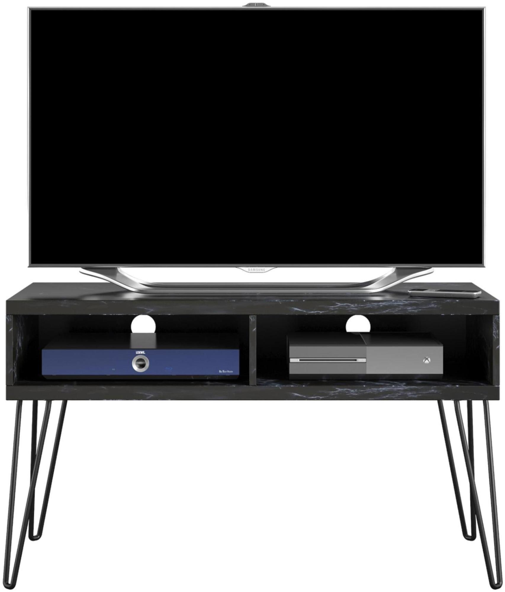 Product photograph of Alphason Novogratz Athena Black Marble Tv Stand Upto 42inch from Choice Furniture Superstore.