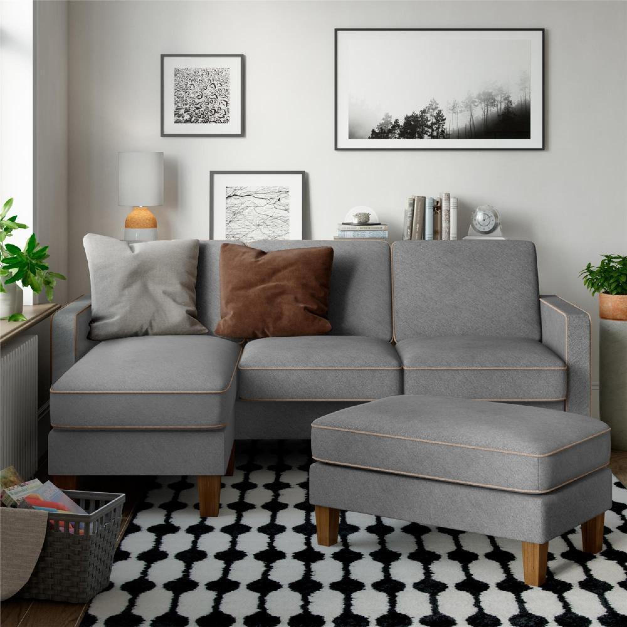 Product photograph of Alphason Novogratz Bowen Grey Chenille Fabric Ottoman - Da036otuk from Choice Furniture Superstore.