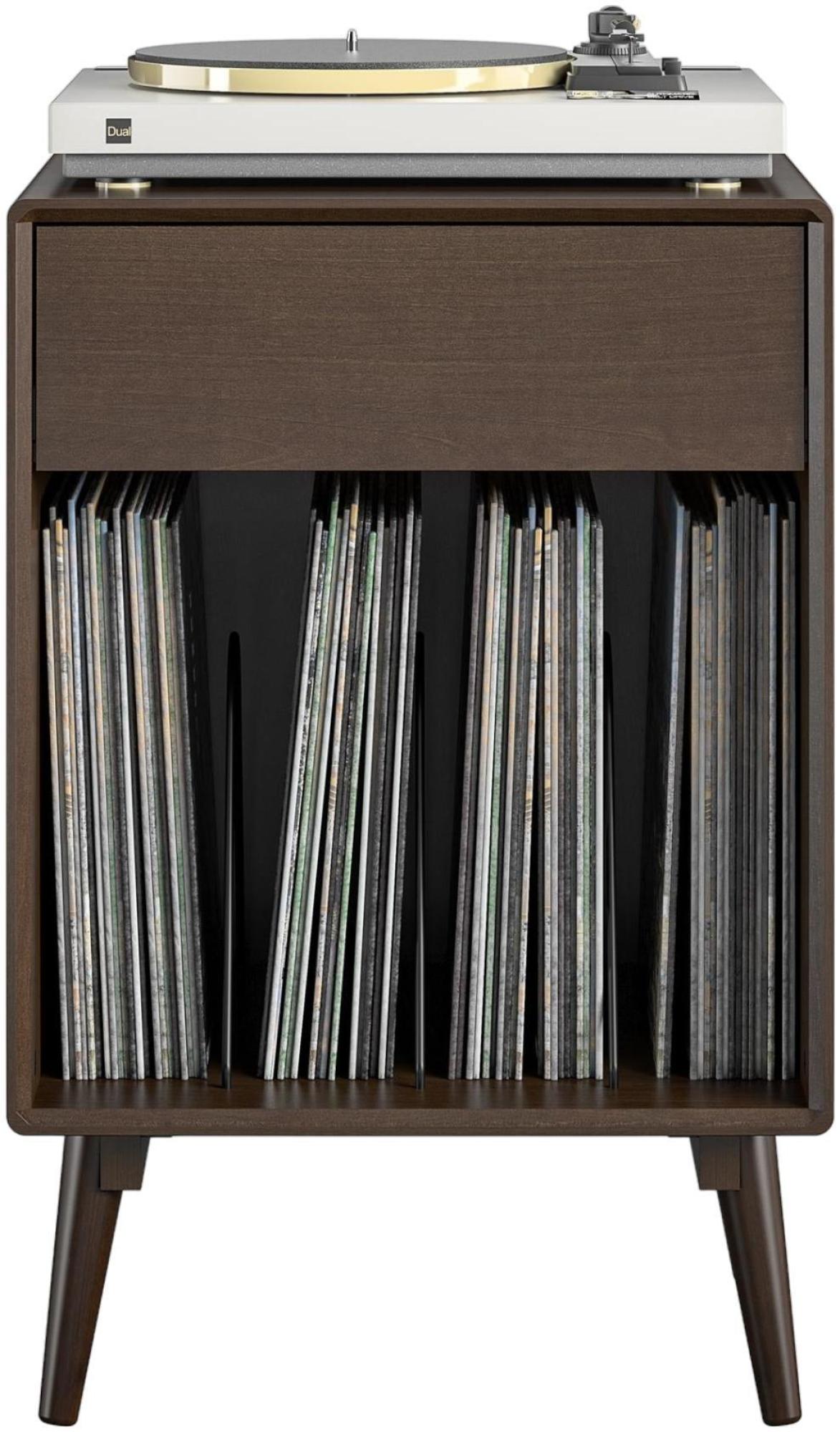 Product photograph of Alphason Novogratz Brittany Walnut Turntable Stand - 4660801comnuk from Choice Furniture Superstore.