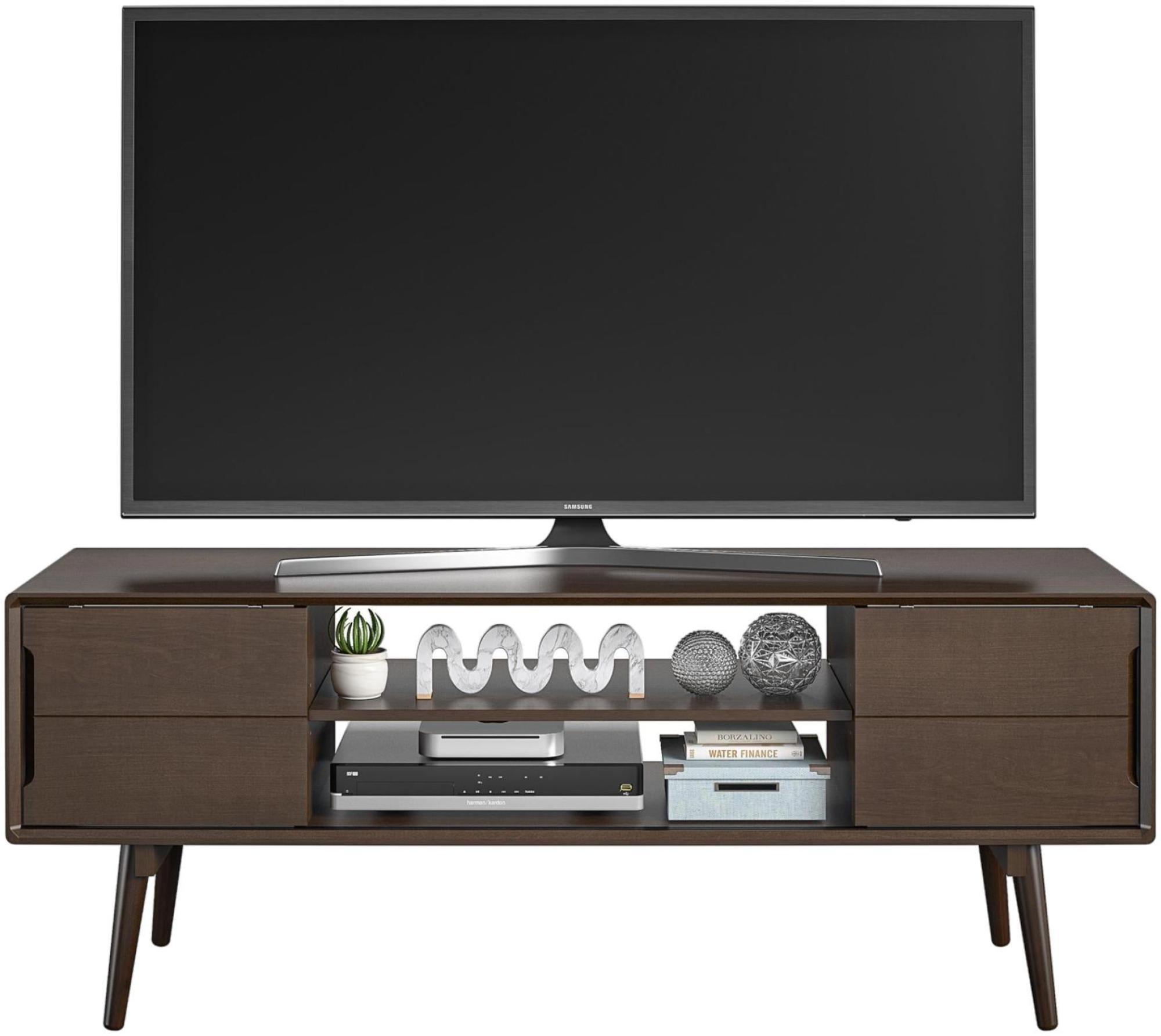 Product photograph of Alphason Novogratz Brittany Walnut Wood Veneer Tv Stand Upto 55inch from Choice Furniture Superstore.