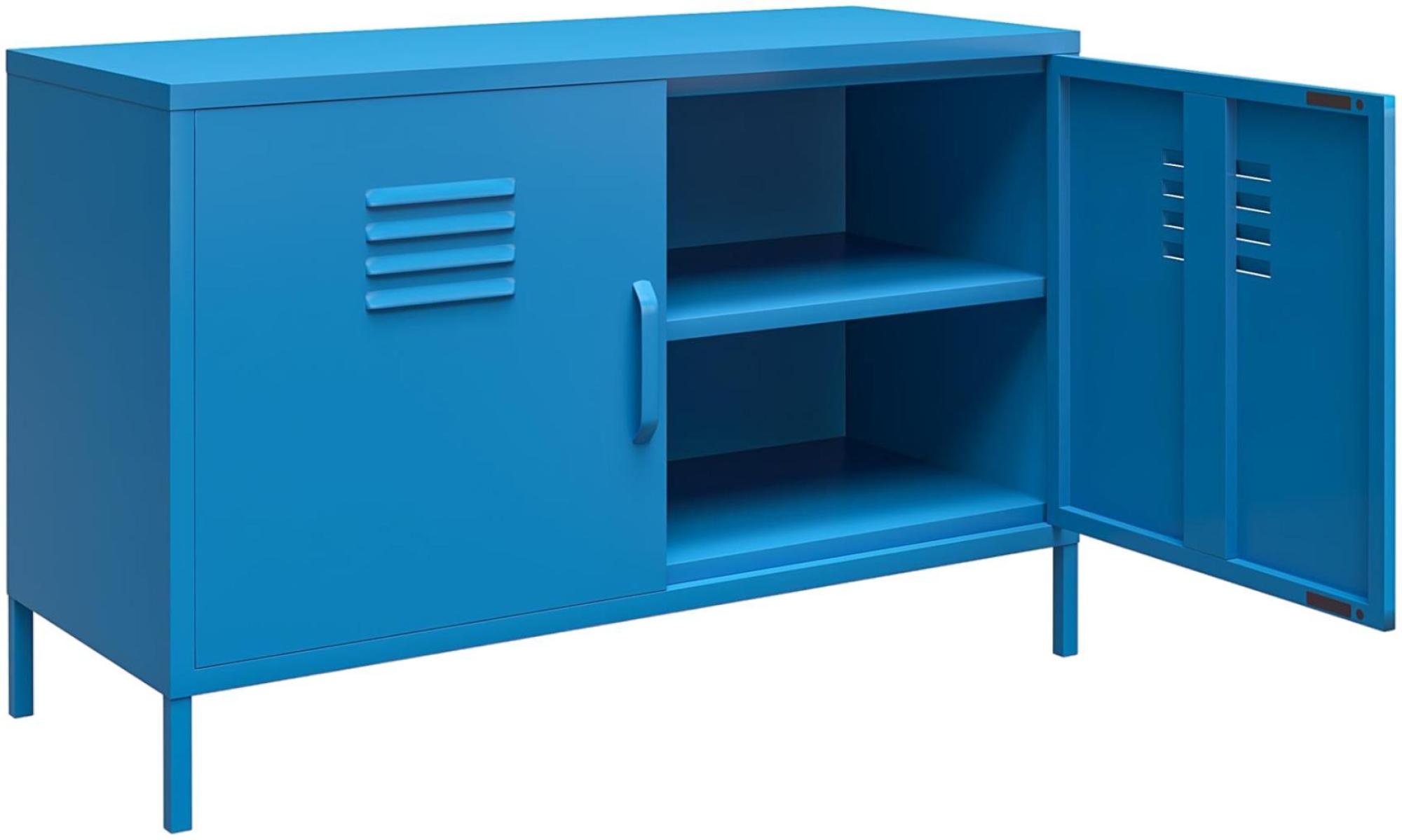 Product photograph of Alphason Novogratz Cache Blue Locker Accent Sideboard - 2 Doors - 4012810comnuk from Choice Furniture Superstore.