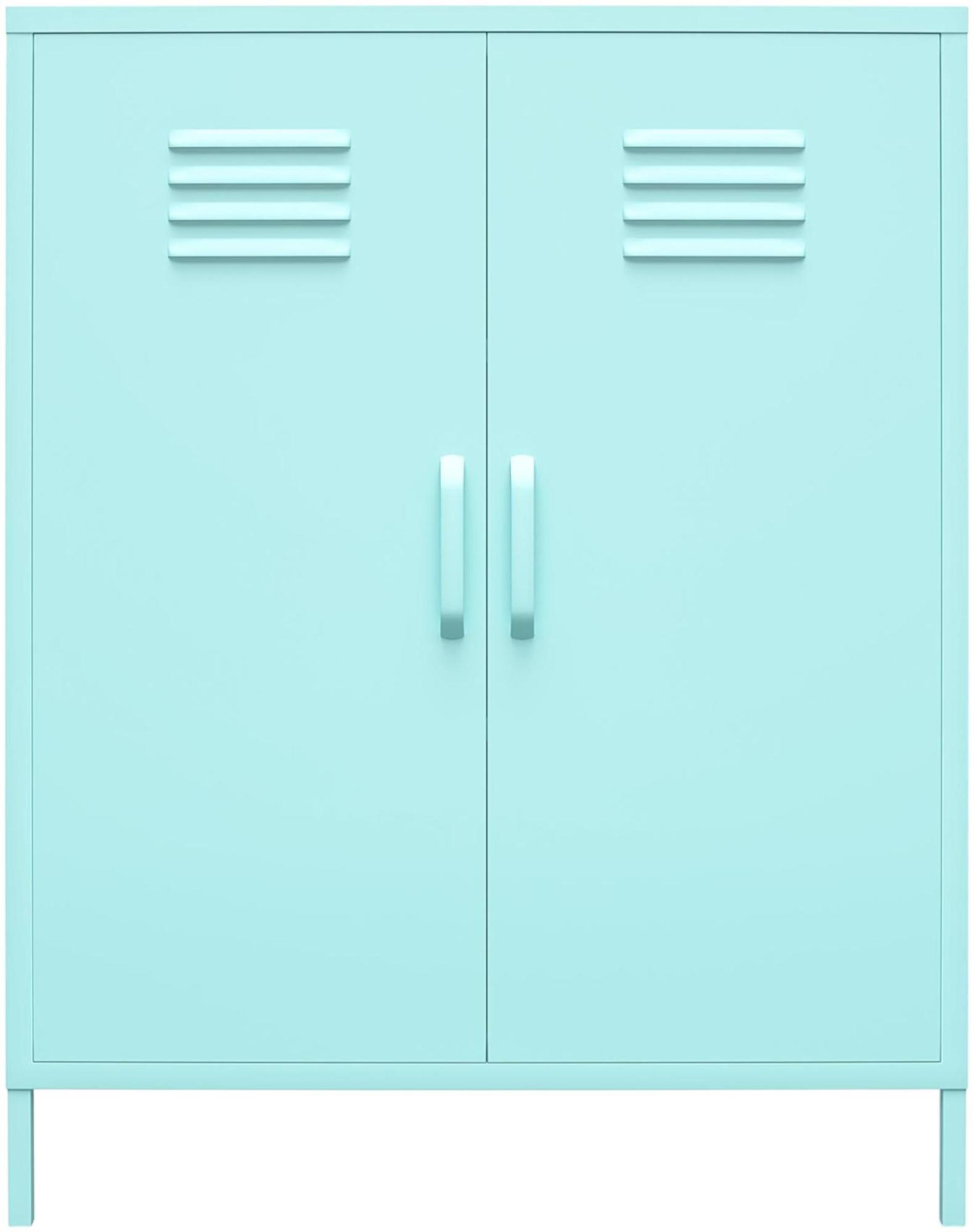 Product photograph of Alphason Novogratz Cache Mint 2 Door Locker Storage Cabinet from Choice Furniture Superstore.