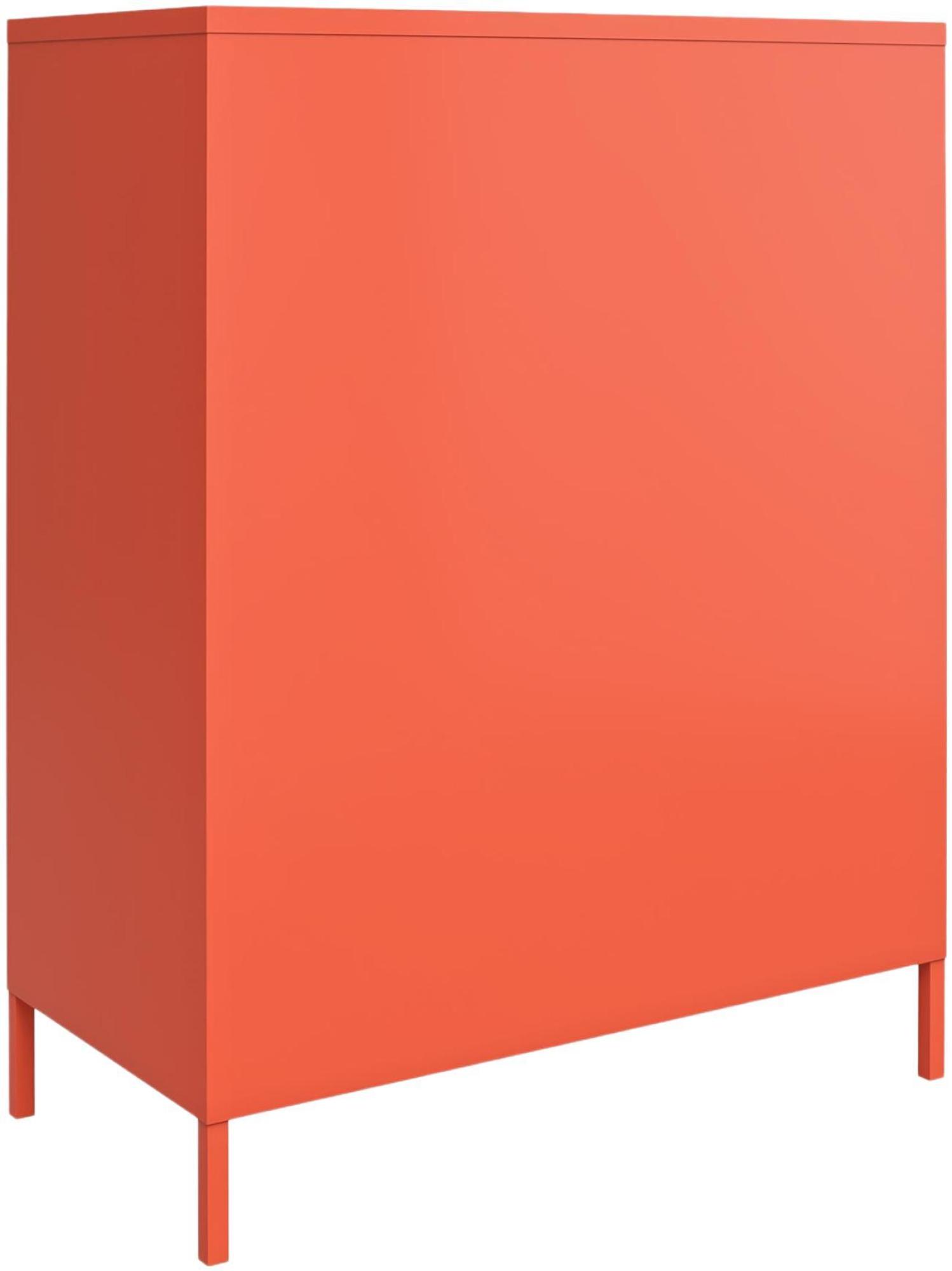 Product photograph of Alphason Novogratz Cache Orange 2 Door Locker Storage Cabinet from Choice Furniture Superstore.