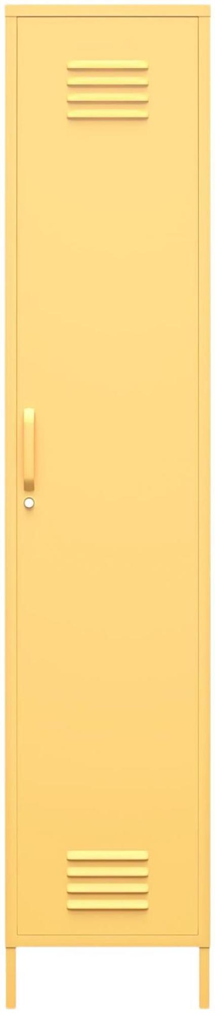 Product photograph of Alphason Novogratz Cache Yellow 1 Door Locker Storage Cabinet from Choice Furniture Superstore.