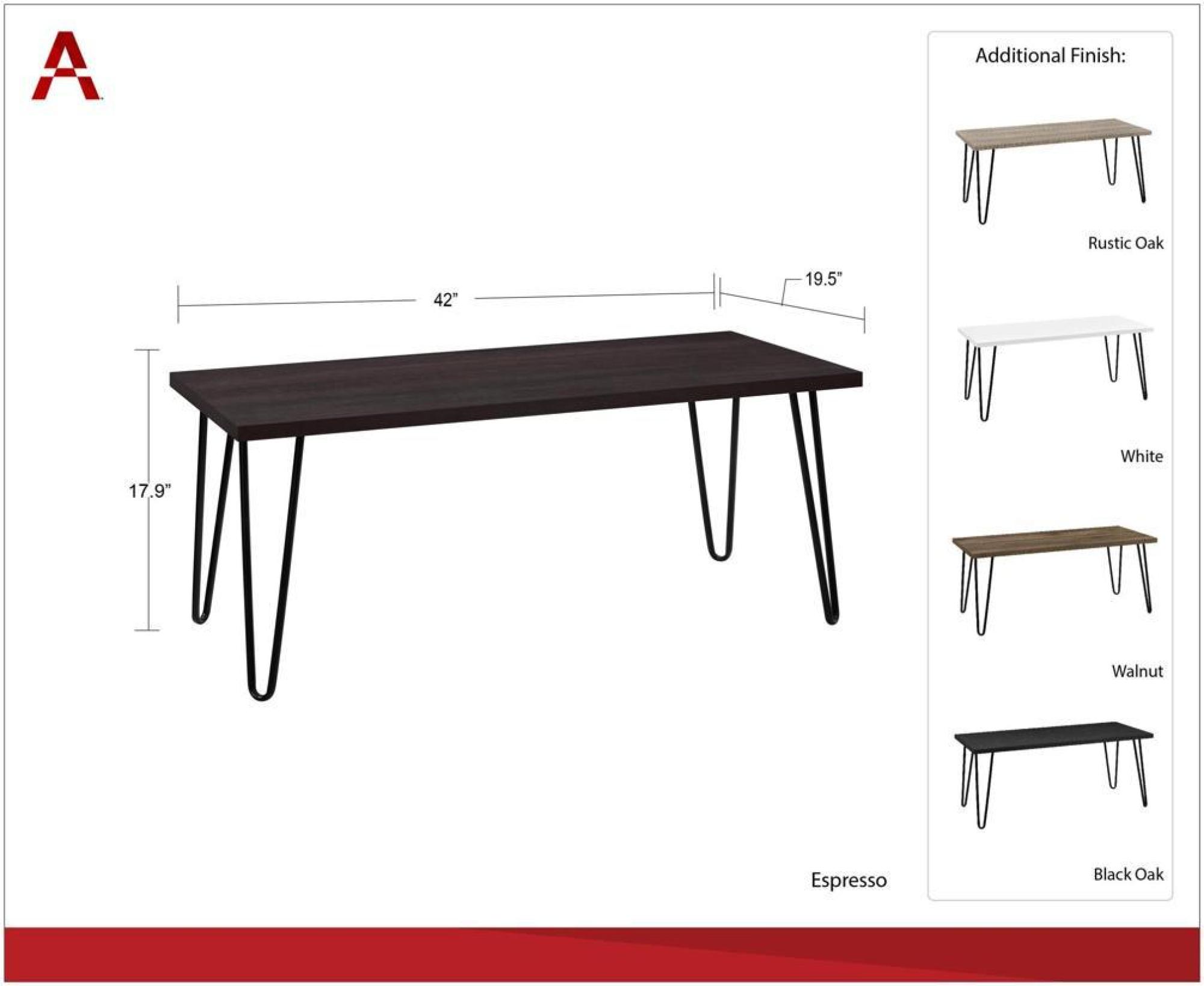 Product photograph of Alphason Owen Retro Coffee Table In Rustic Oak - 5067496comuk from Choice Furniture Superstore.