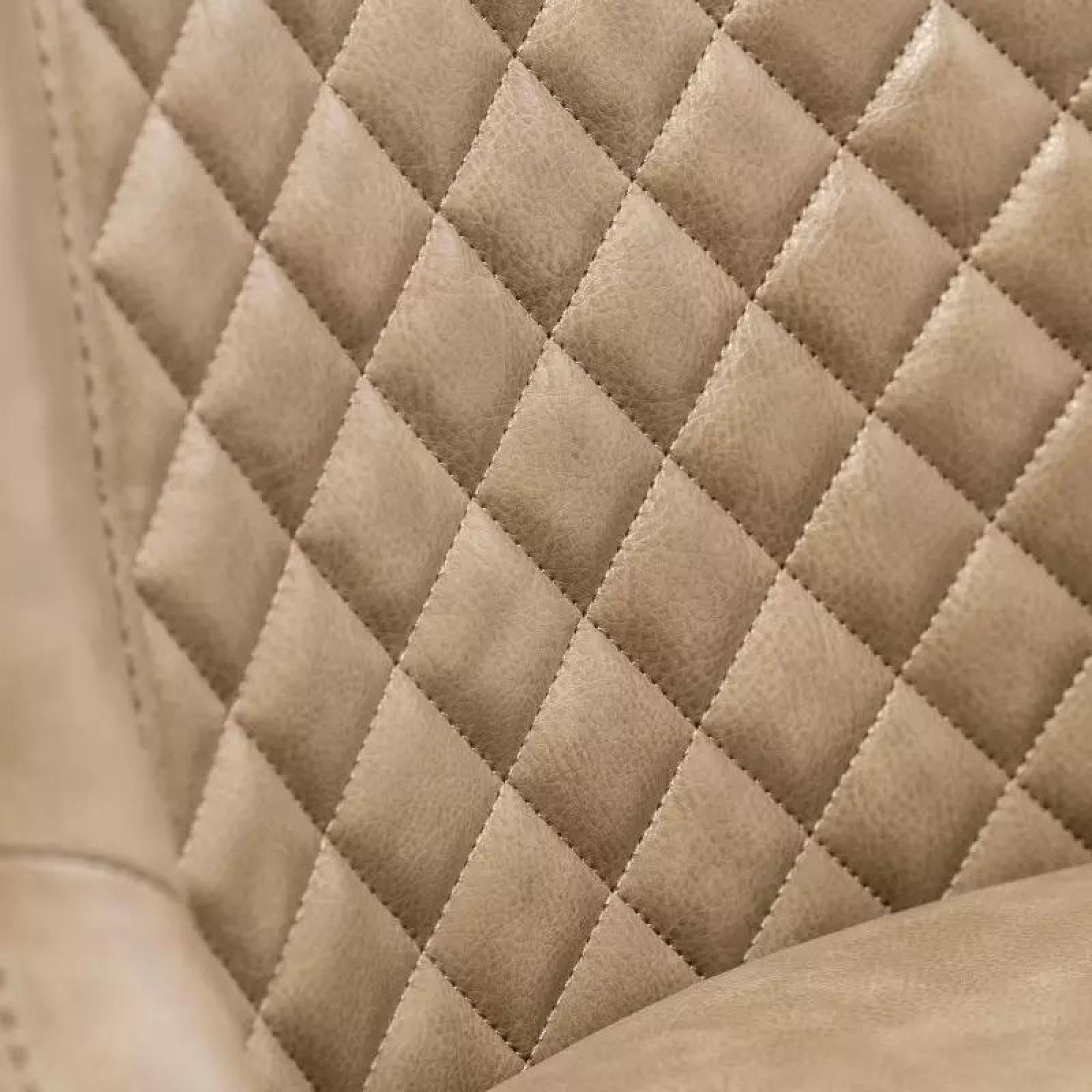 Product photograph of Amber Taupe Faux Leather Dining Chair Sold In Pairs from Choice Furniture Superstore.