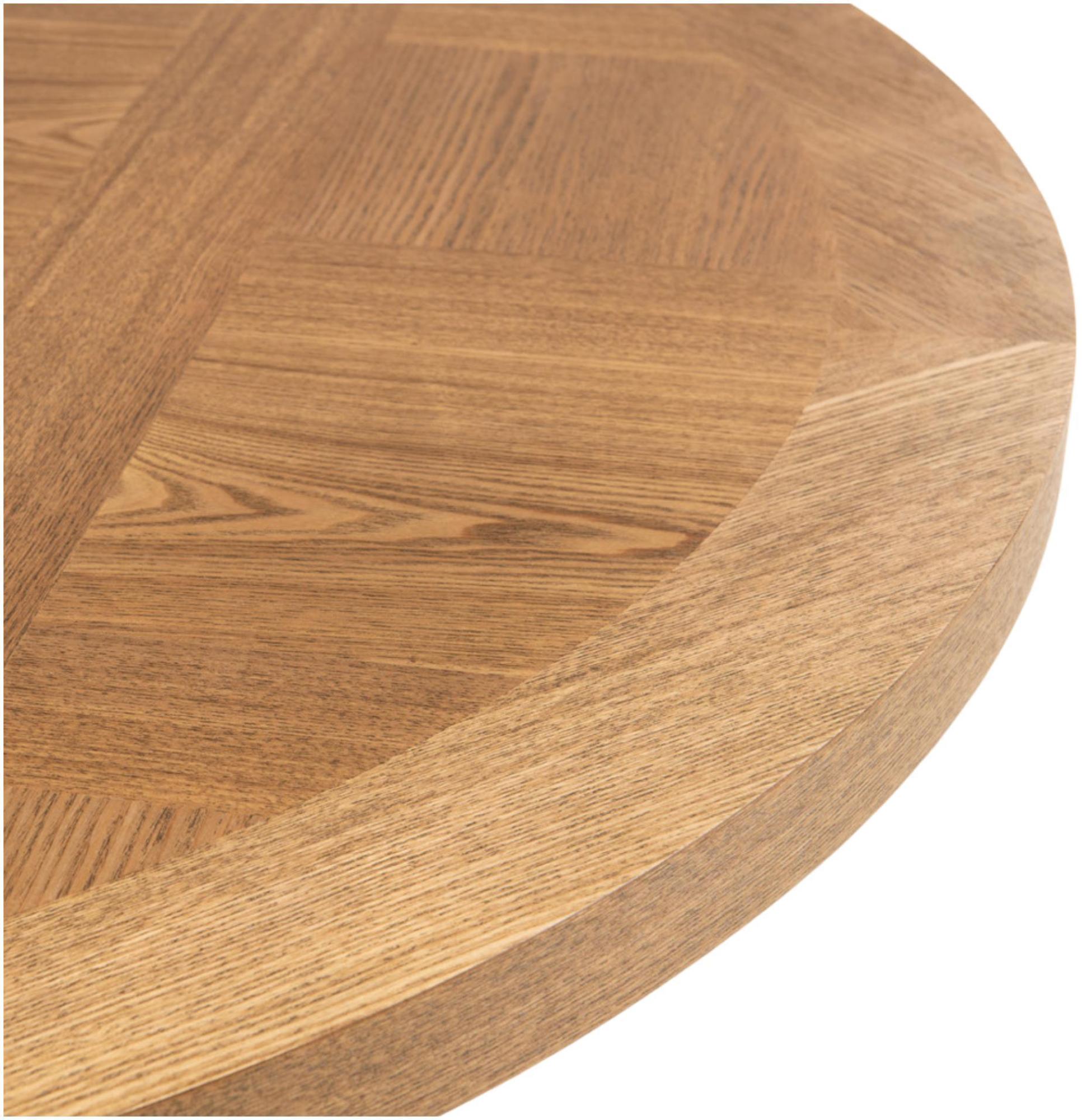 Product photograph of Carson Oak 4 Seater Round Dining Table from Choice Furniture Superstore.