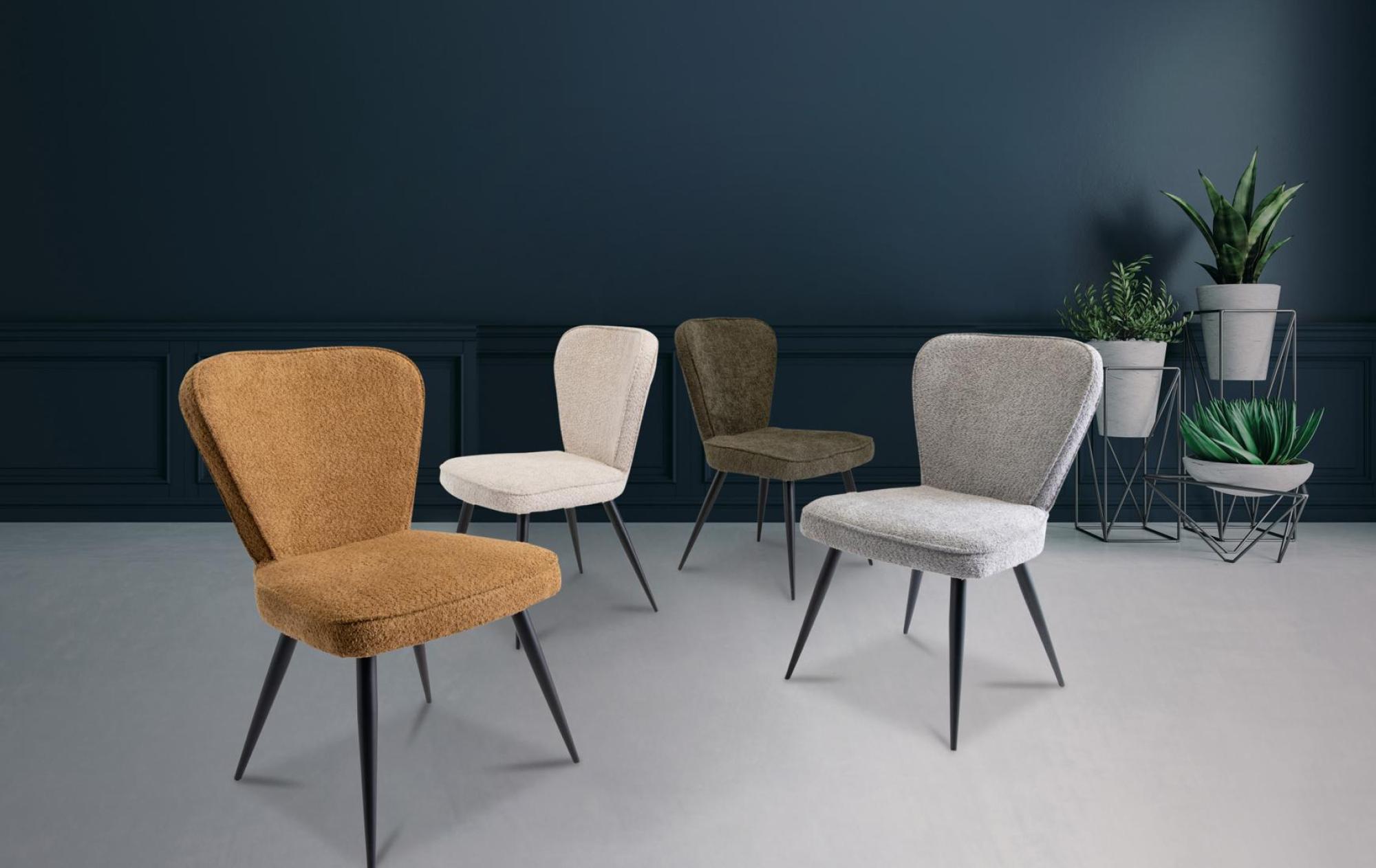 Product photograph of Flavia Linen Fabric Dining Chair Sold In Pairs from Choice Furniture Superstore.