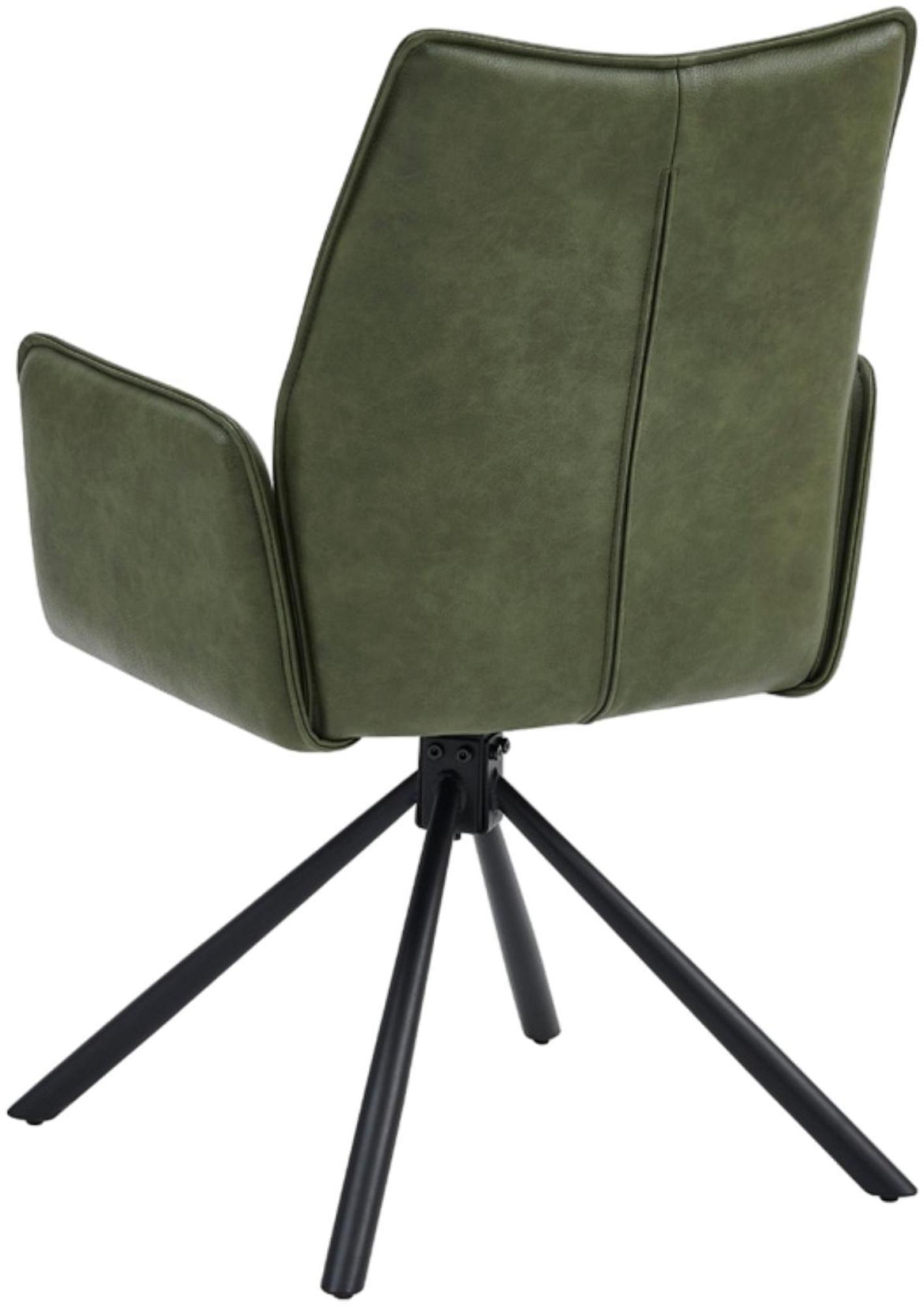 Product photograph of Granada Dark Green Dining Armchair Sold In Pairs from Choice Furniture Superstore.