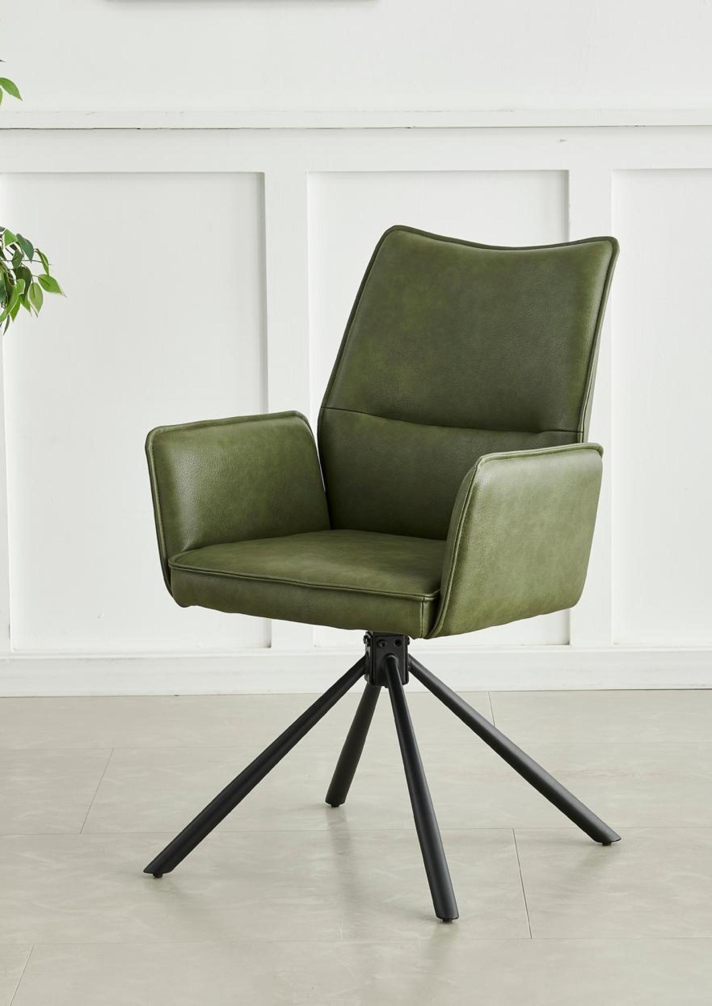 Product photograph of Granada Dark Green Dining Armchair Sold In Pairs from Choice Furniture Superstore.