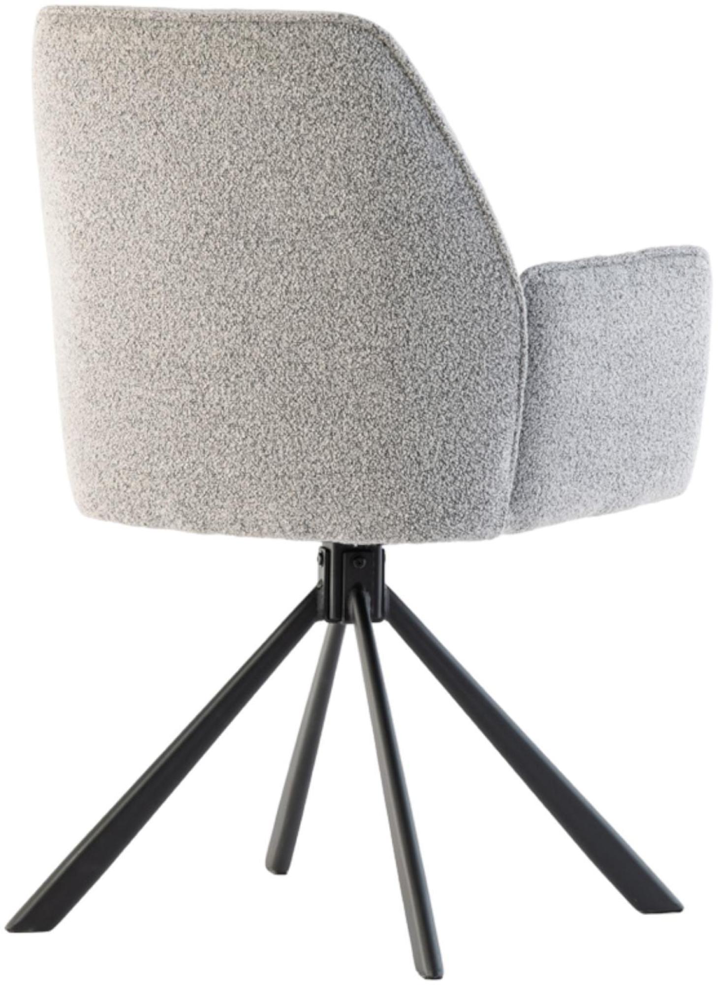 Product photograph of Harley Light Grey Fabric Swivel Dining Chair Sold In Pairs from Choice Furniture Superstore.