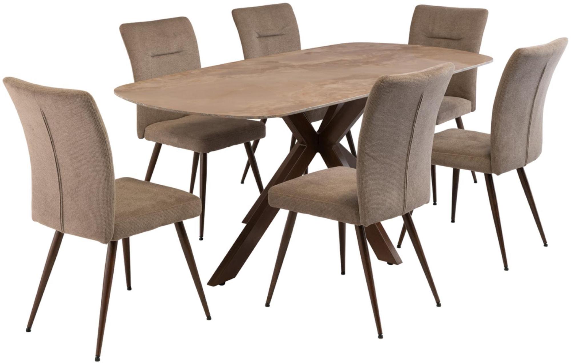 Product photograph of Jade Ivory 6 Seater Dining Table from Choice Furniture Superstore.