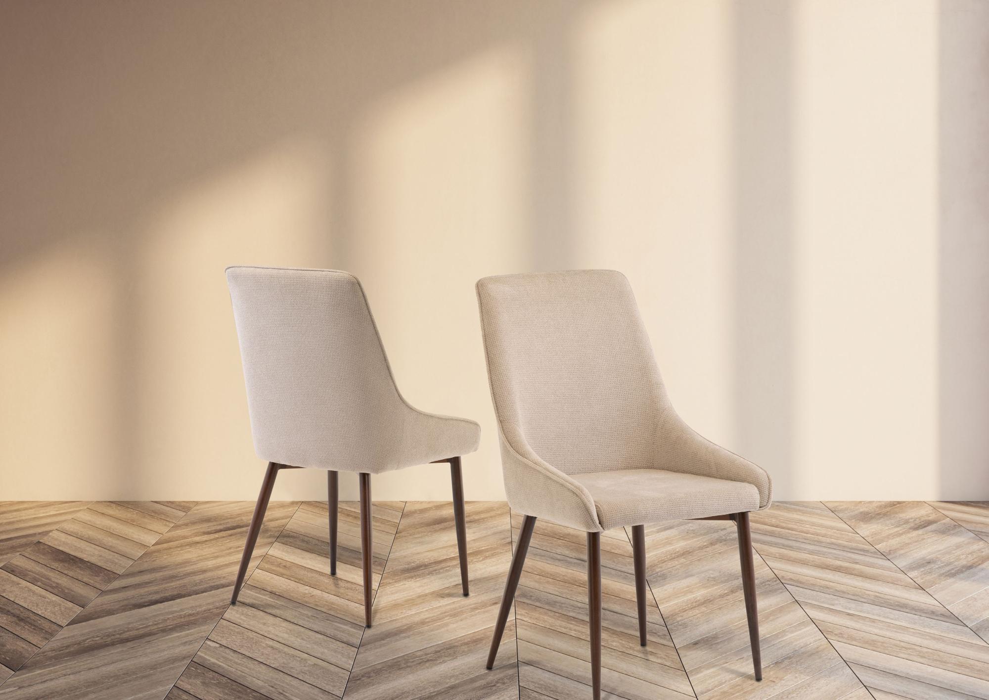 Product photograph of Jade Ivory Fabric Dining Chair Sold In Pairs from Choice Furniture Superstore.