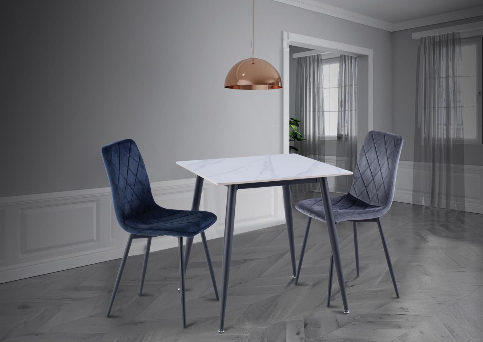 Product photograph of Lavina White Snow Square 2 Seater Dining Table from Choice Furniture Superstore.