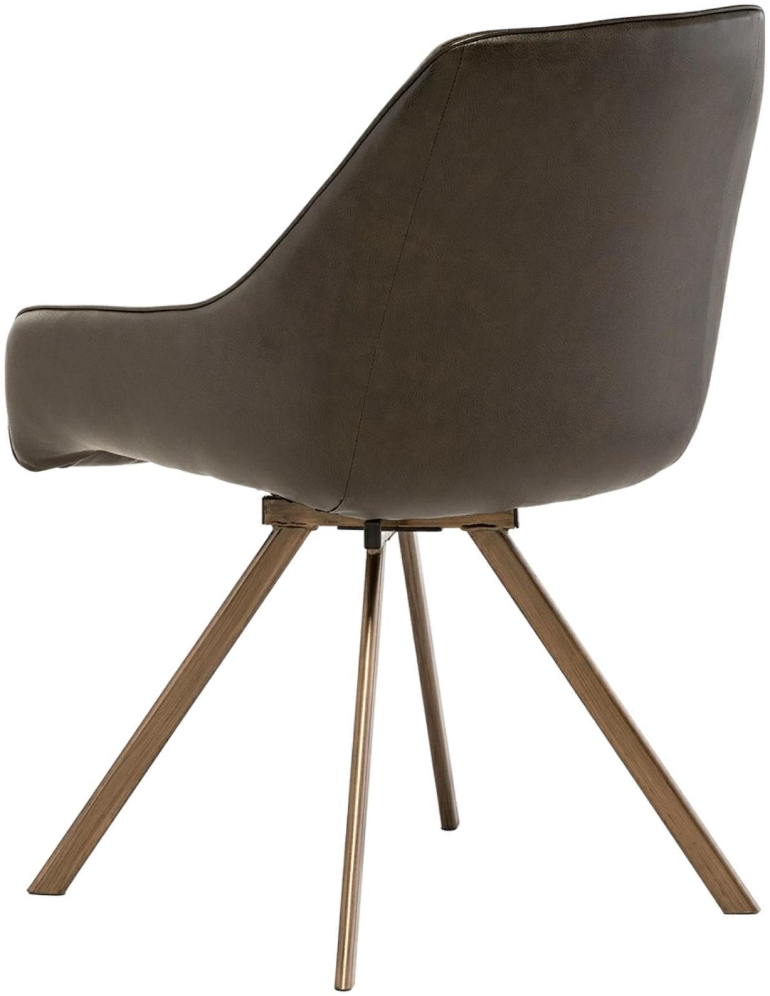 Product photograph of Lima Dark Brown Swivel Dining Chair Sold In Pairs from Choice Furniture Superstore.