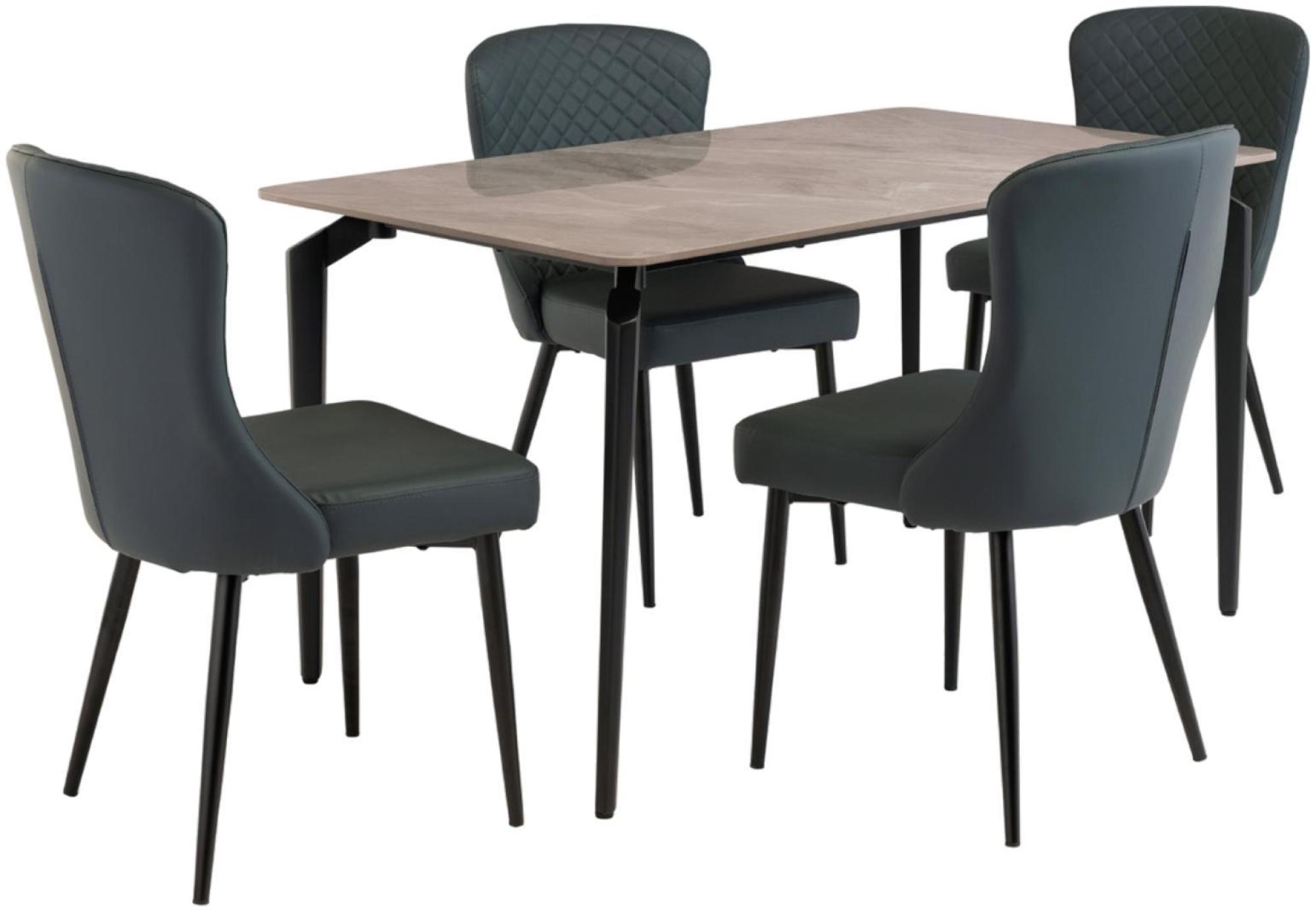 Product photograph of Lugo Grey Sintered Stone Top 4 Seater Dining Table from Choice Furniture Superstore.