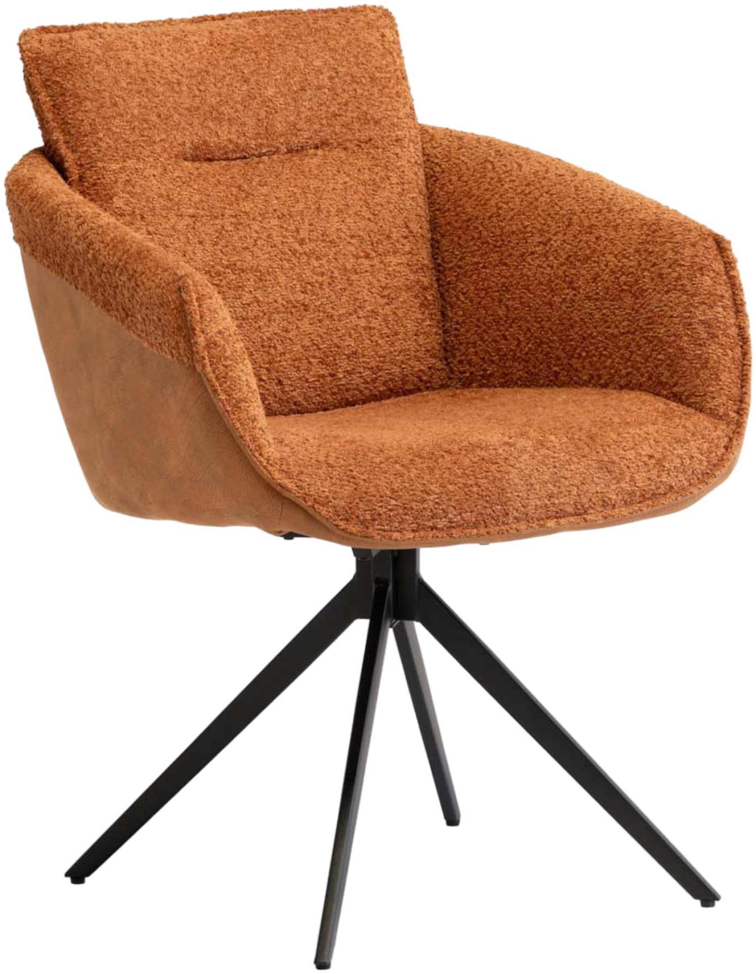 Product photograph of Naples Rust Velvet Fabric Dining Armchair Sold In Pairs from Choice Furniture Superstore.