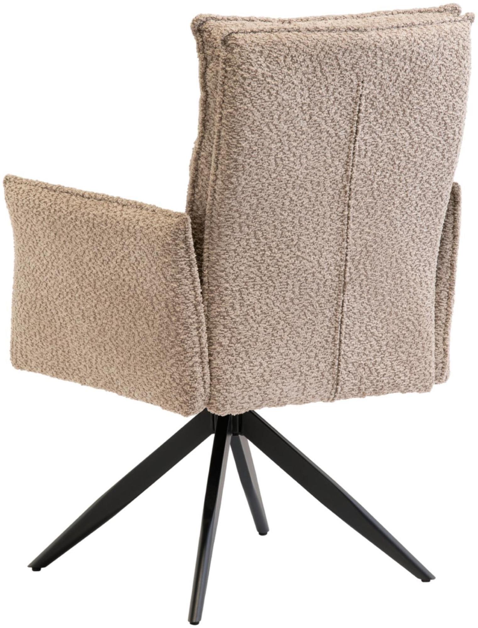 Product photograph of Perlo Beige Swivel Fabric Dining Chair Sold In Pairs from Choice Furniture Superstore.