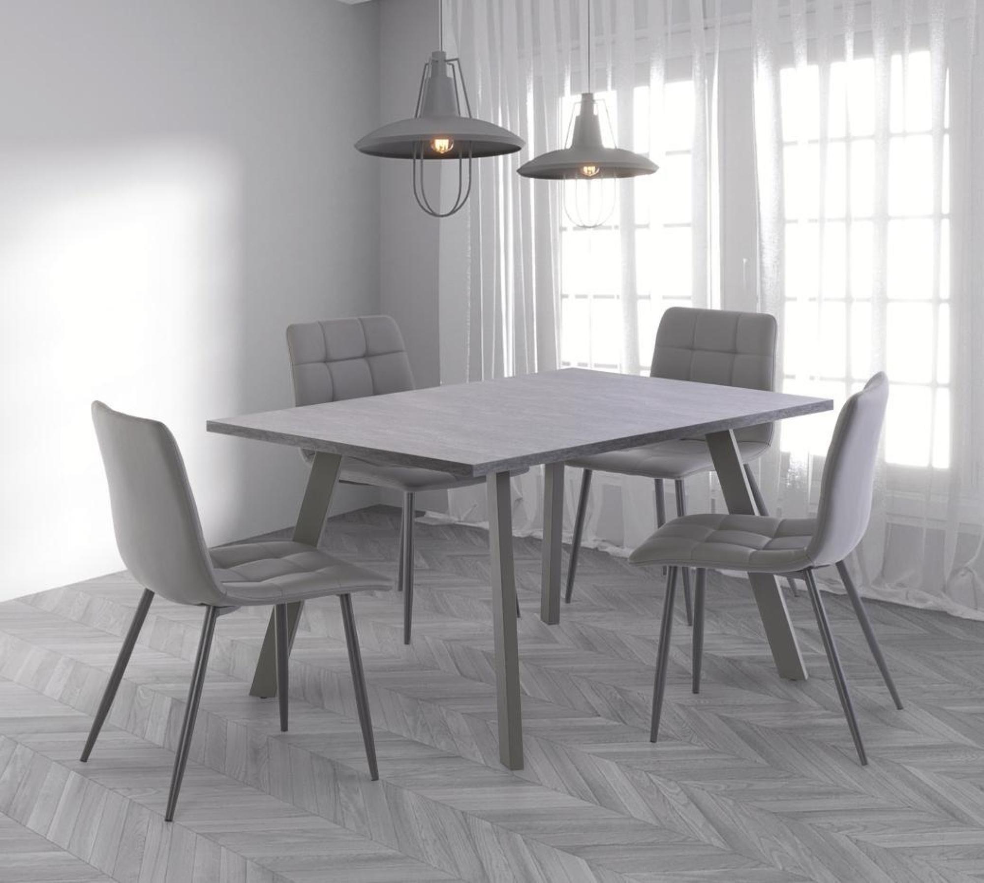 Product photograph of Picasso Dark Grey 4 Seater Dining Table from Choice Furniture Superstore.