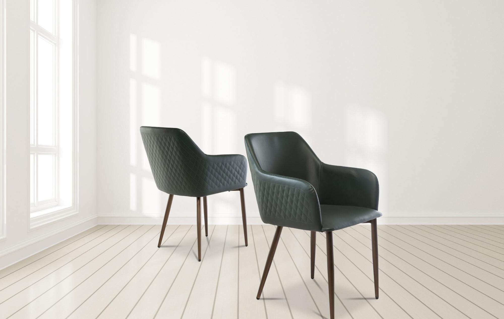 Product photograph of Regency Dark Green Dining Chair Sold In Pairs from Choice Furniture Superstore.