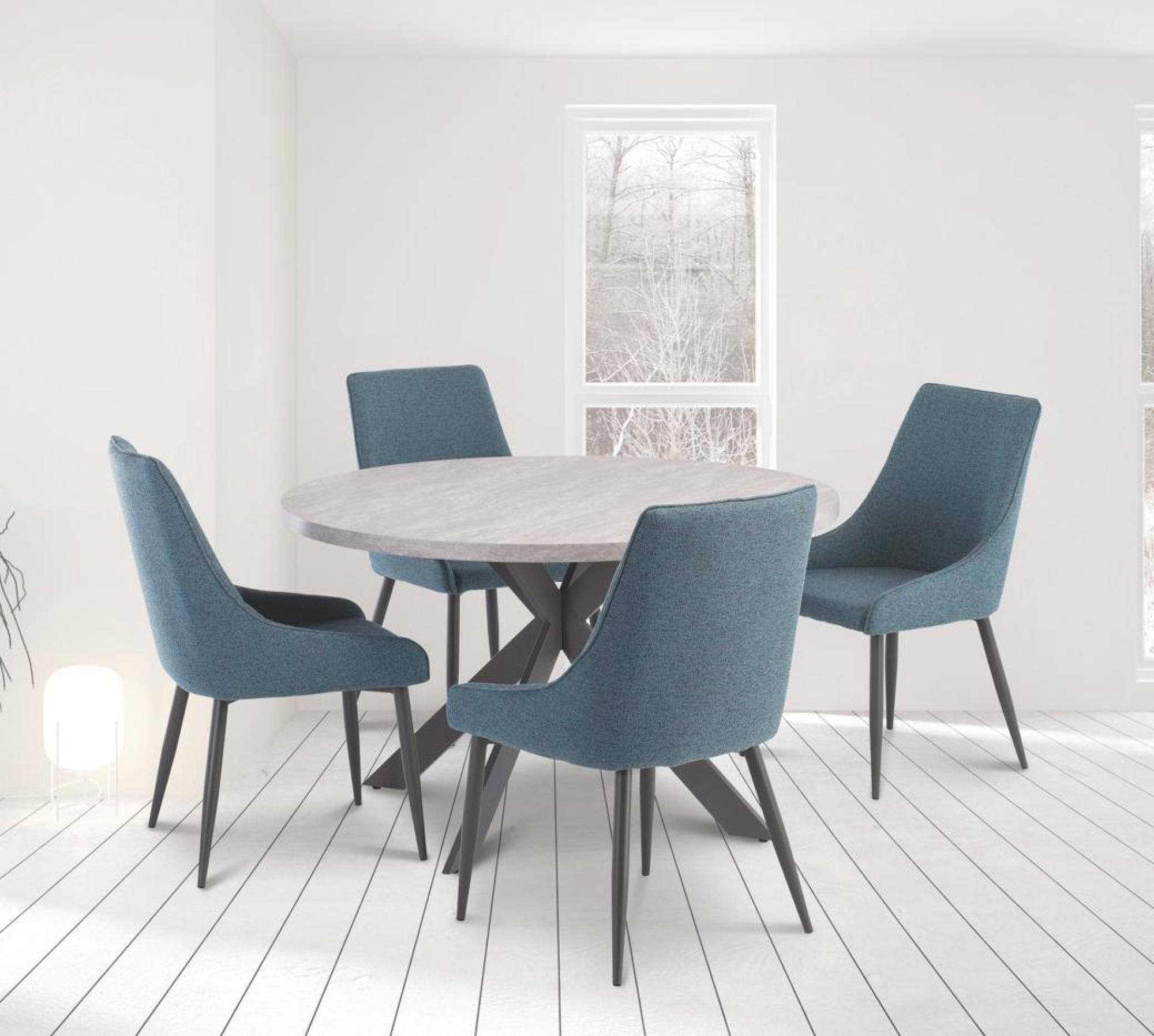 Product photograph of Rimini Light Grey 4 Seater Dining Table from Choice Furniture Superstore.