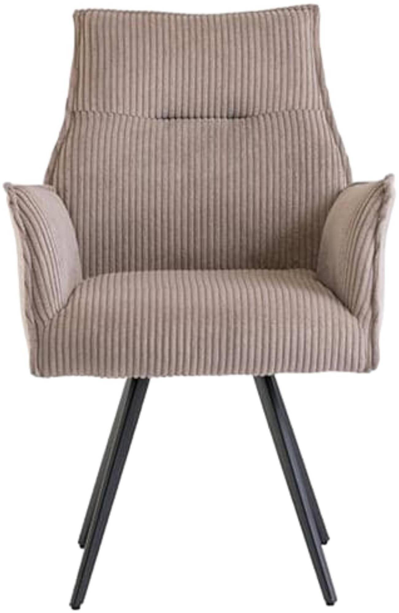 Product photograph of Rina Beige Velvet Fabric Dining Armchair Sold In Pairs from Choice Furniture Superstore.