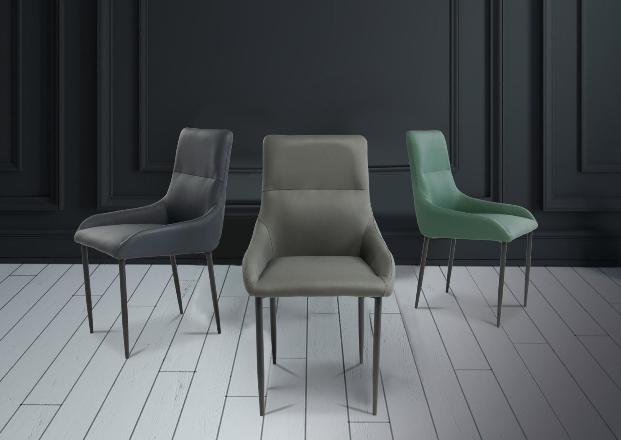 Product photograph of Roma Green Dining Chair Sold In Pairs from Choice Furniture Superstore.