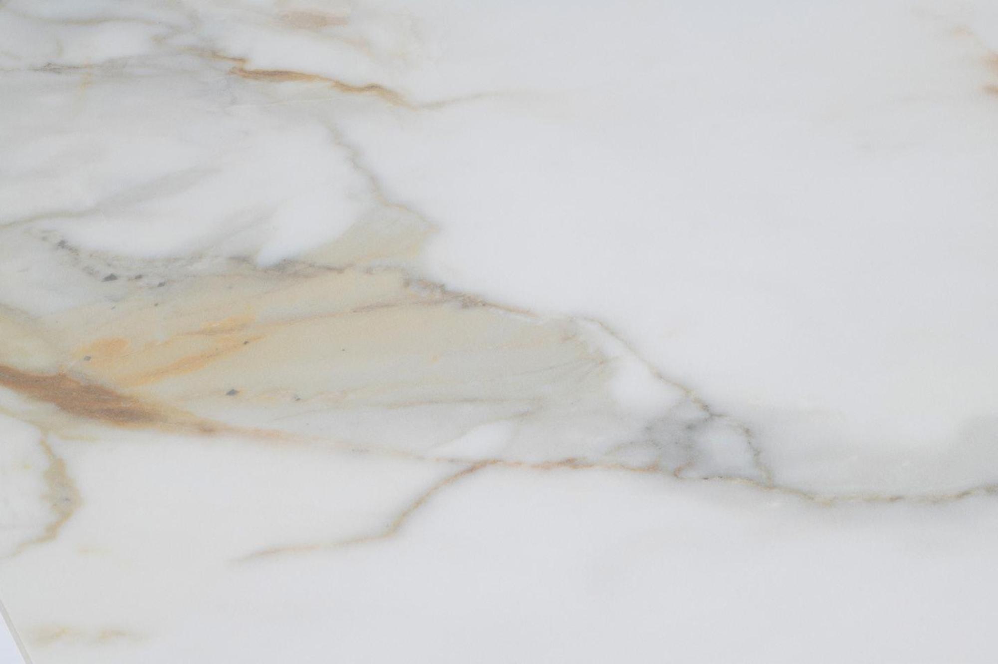 Product photograph of Sicily Kass Gold Sintered Stone Top 6 Seater Dining Table from Choice Furniture Superstore.