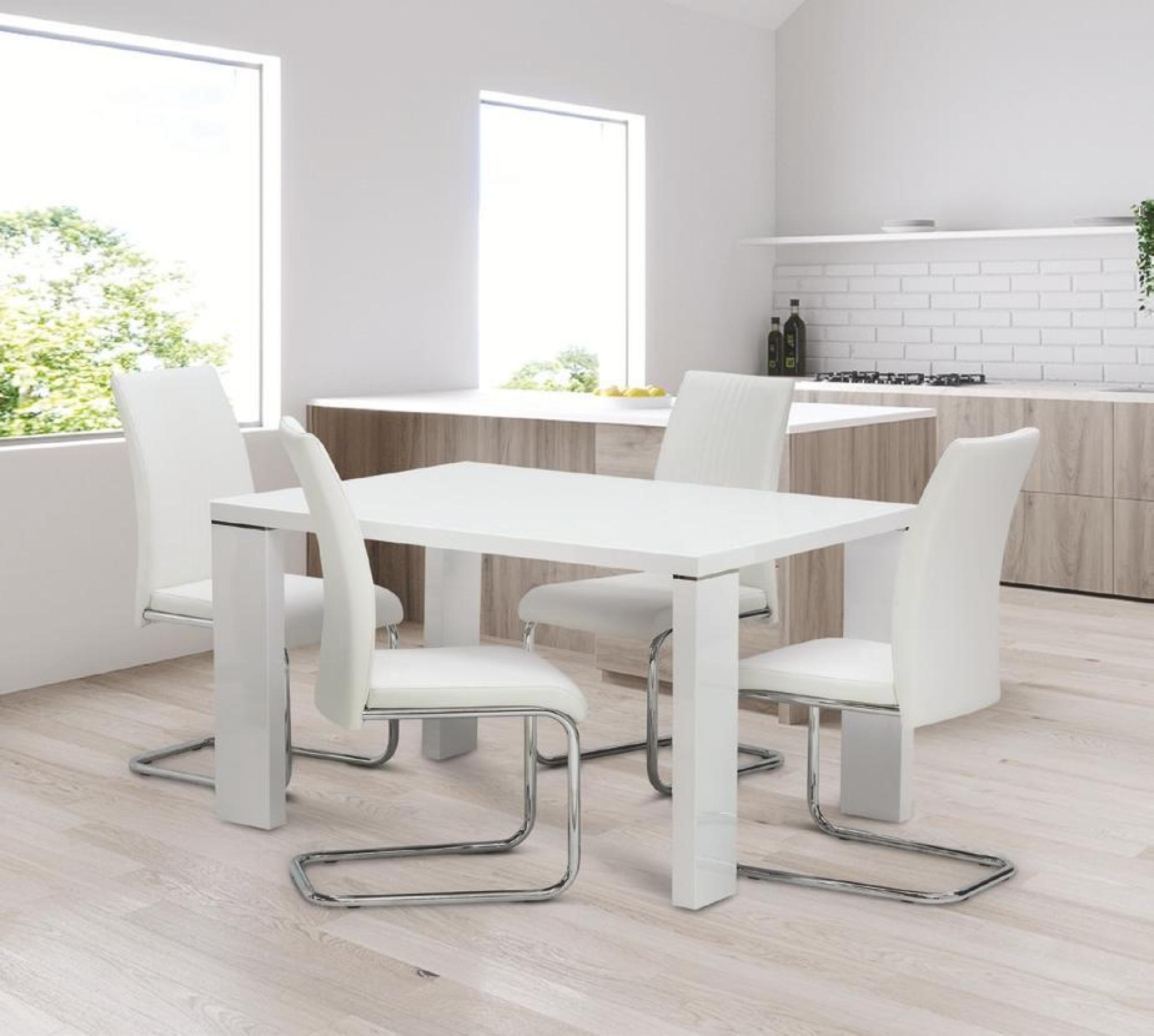 Product photograph of Soho White 6 Seater Dining Table from Choice Furniture Superstore.