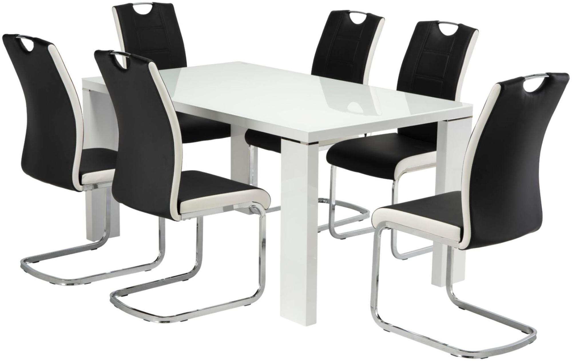 Product photograph of Soho White Rectangular 6 Seater Dining Table from Choice Furniture Superstore.