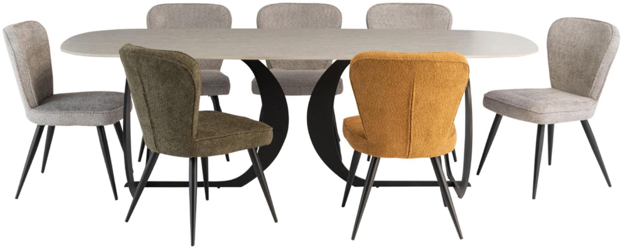 Product photograph of Toledo Grey Sintered Stone Top 8 Seater Dining Table from Choice Furniture Superstore.