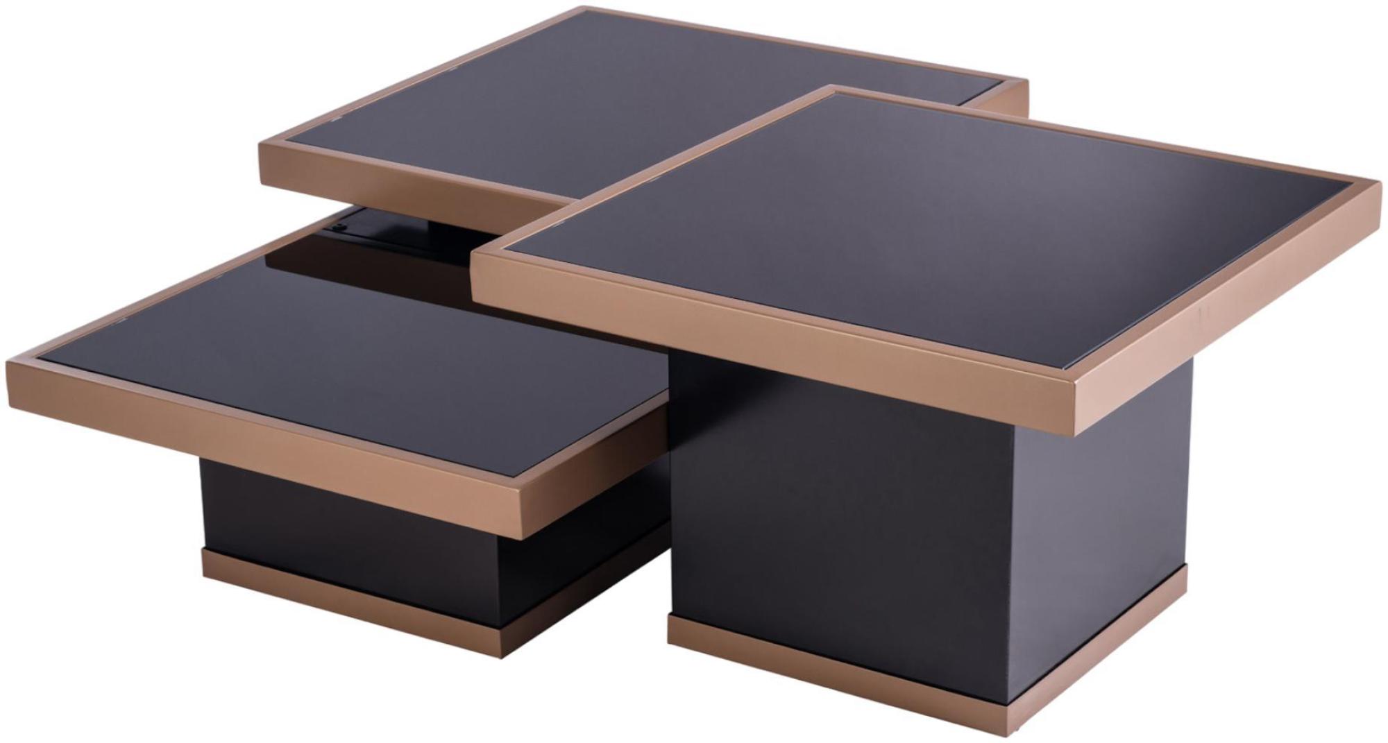 Product photograph of Treviso Black Coffee Table Set Of 3 from Choice Furniture Superstore.