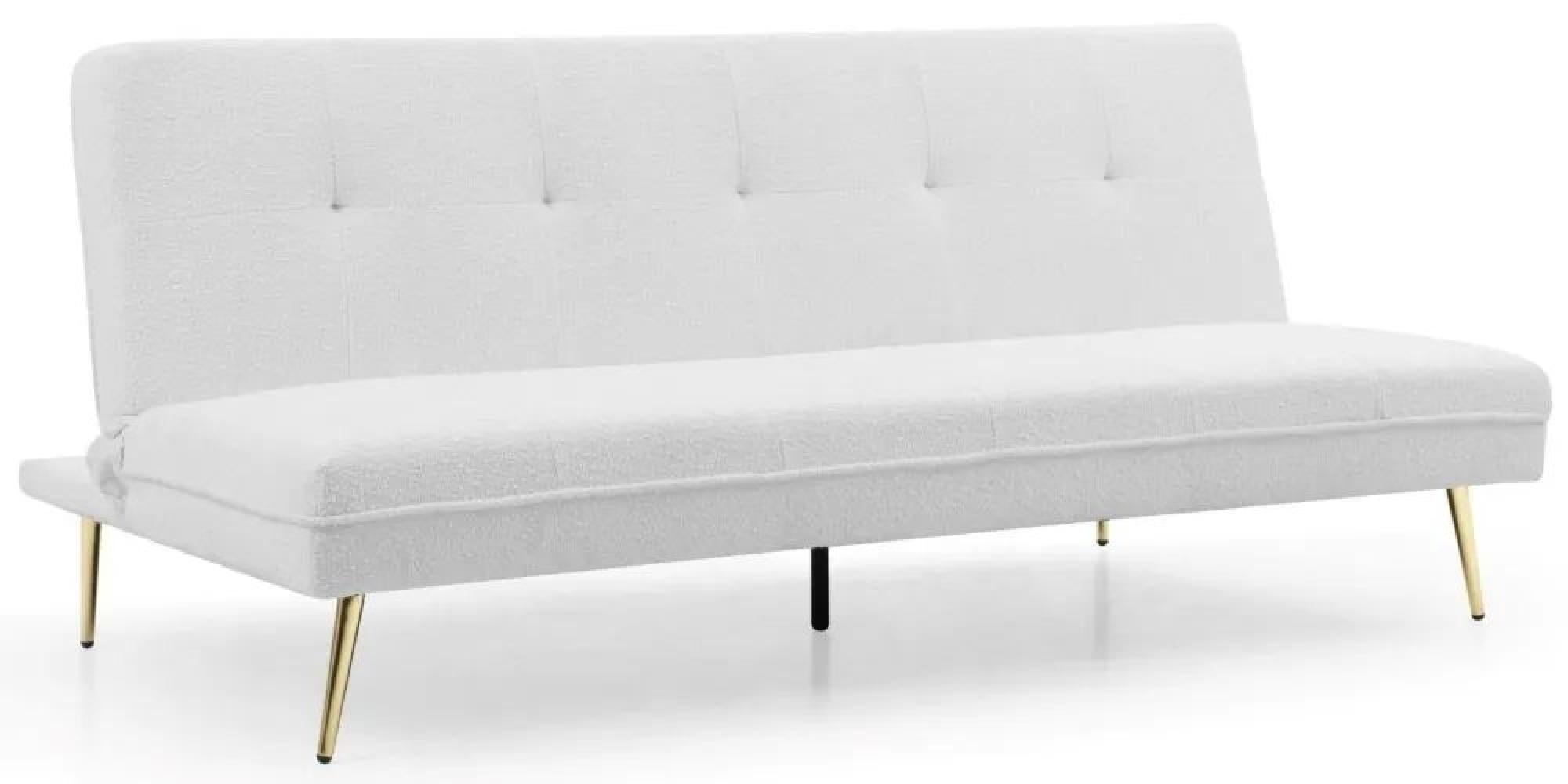 Product photograph of Juno Cream Boucle Fabric 3 Seater Futon Sofa Bed from Choice Furniture Superstore.