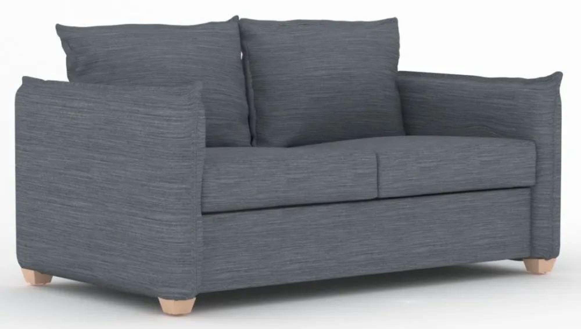 Product photograph of Oliver Dalton Blue Stone Fabric 2 Seater Sofa Bed from Choice Furniture Superstore.