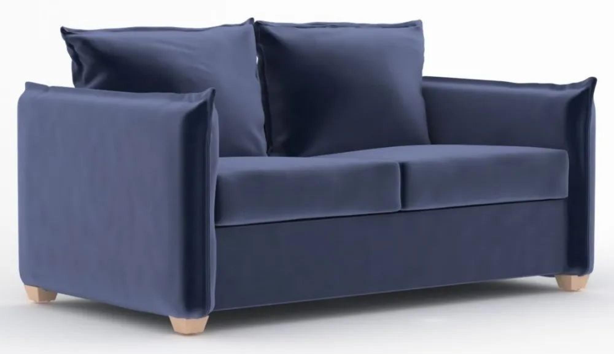 Product photograph of Oliver Sunningdale Midnight Blue Fabric 2 Seater Sofa Bed from Choice Furniture Superstore.