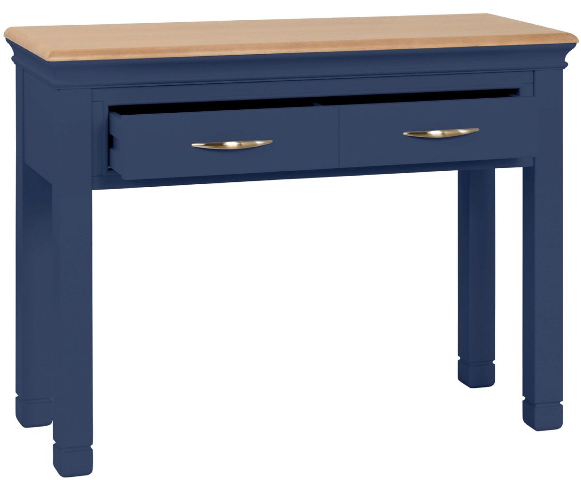 Product photograph of Annecy Electric Blue Painted 2 Drawer Dressing Table from Choice Furniture Superstore.