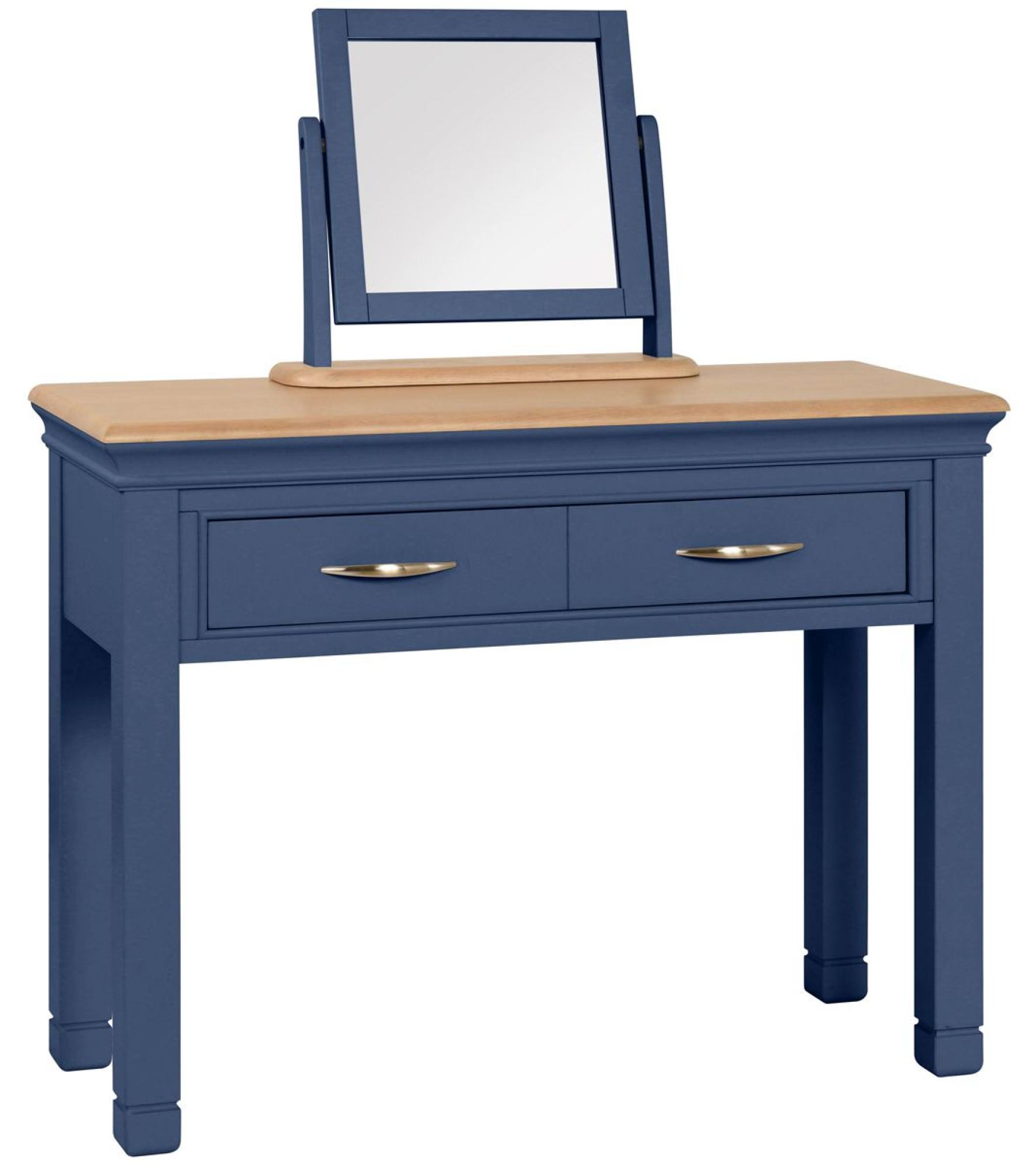 Product photograph of Annecy Electric Blue Painted 2 Drawer Dressing Table from Choice Furniture Superstore.