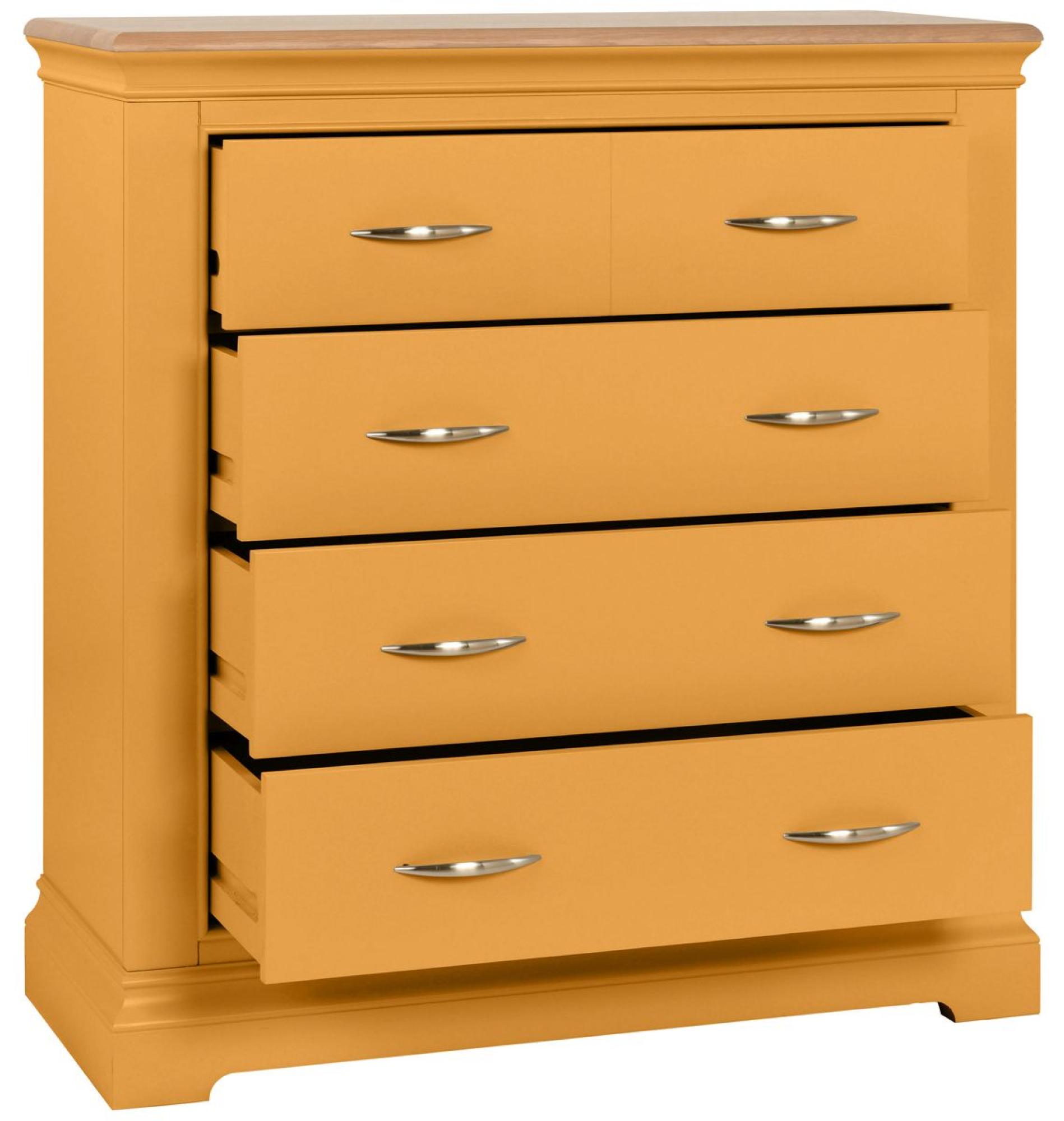 Product photograph of Annecy Orange Mustard Painted 2 3 Drawer Chest from Choice Furniture Superstore.